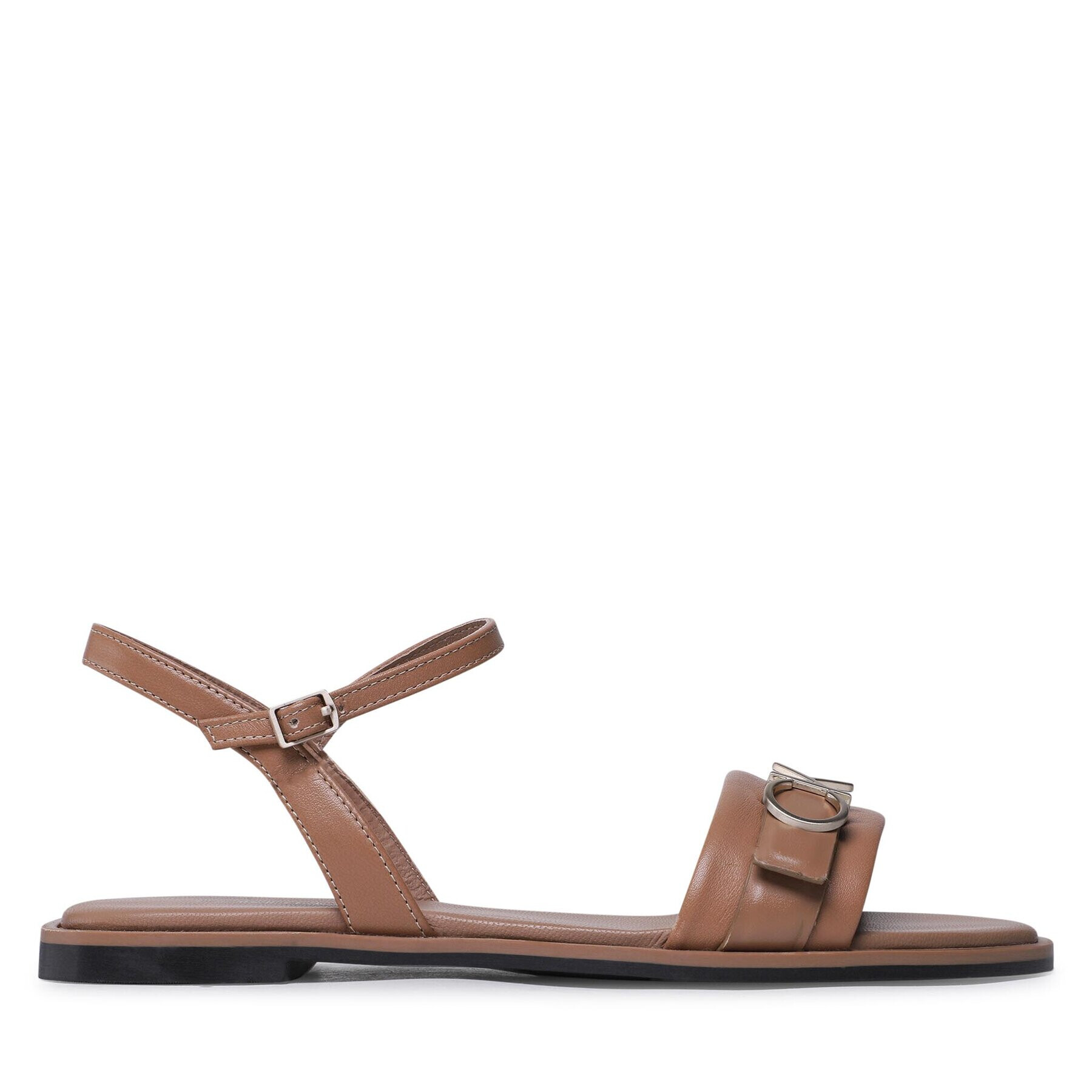 Calvin Klein Sandali Almond Sandal W/Hw HW0HW01483 Rjava - Pepit.si