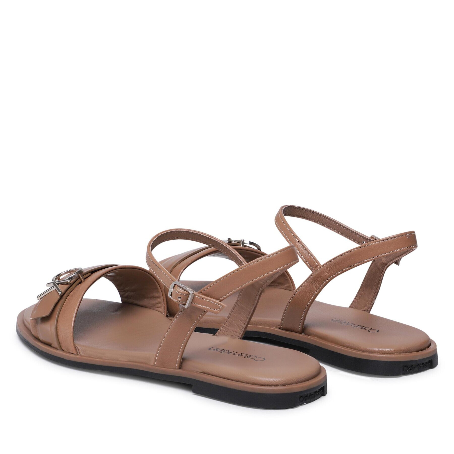 Calvin Klein Sandali Almond Sandal W/Hw HW0HW01483 Rjava - Pepit.si