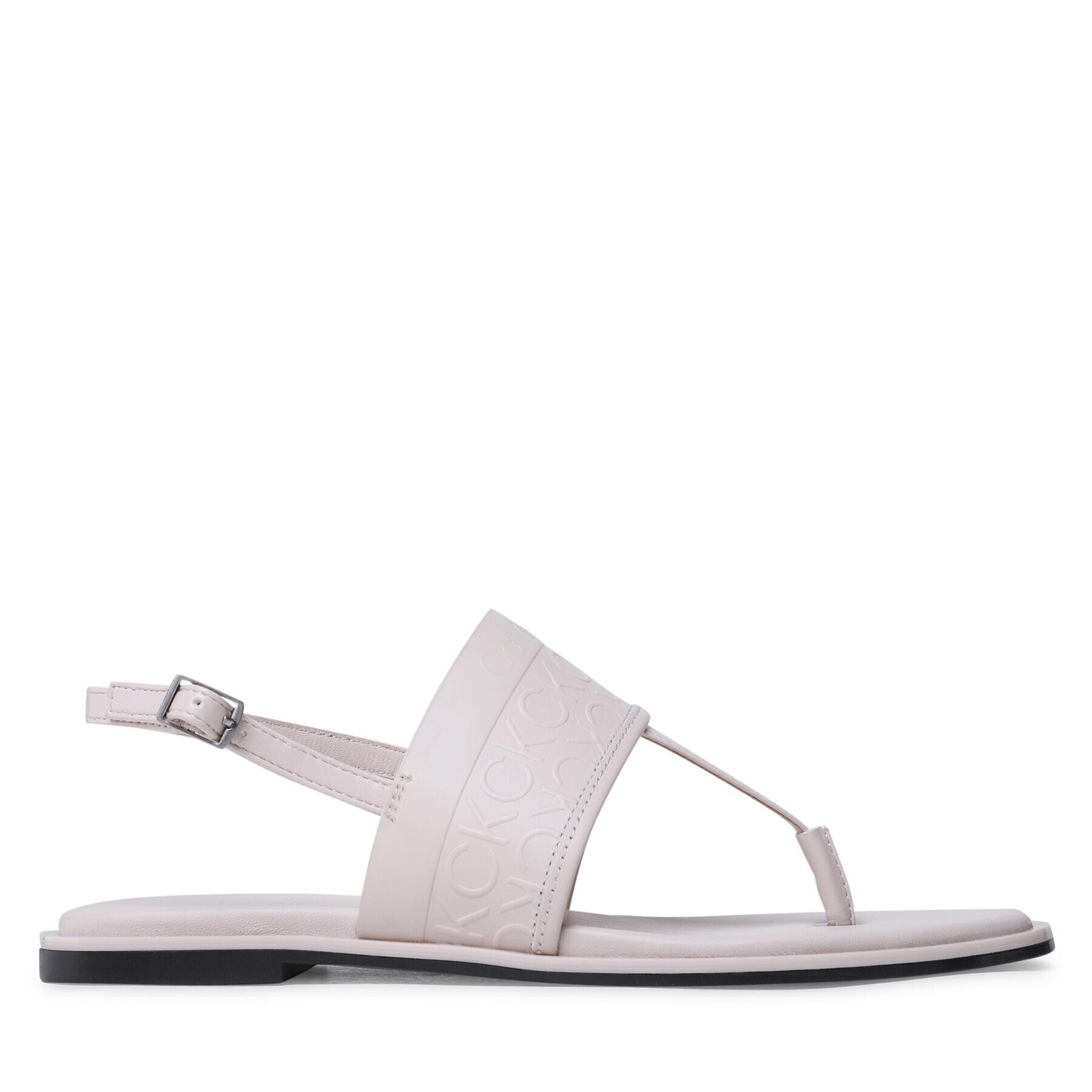 Calvin Klein Sandali Almond Tp Sandal HW0HW01536 Écru - Pepit.si