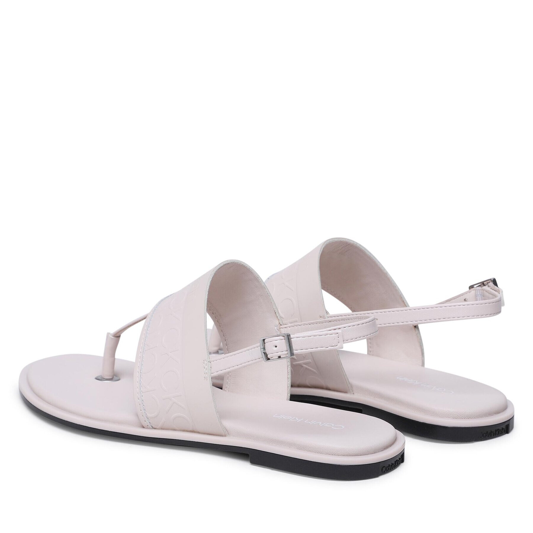 Calvin Klein Sandali Almond Tp Sandal HW0HW01536 Écru - Pepit.si