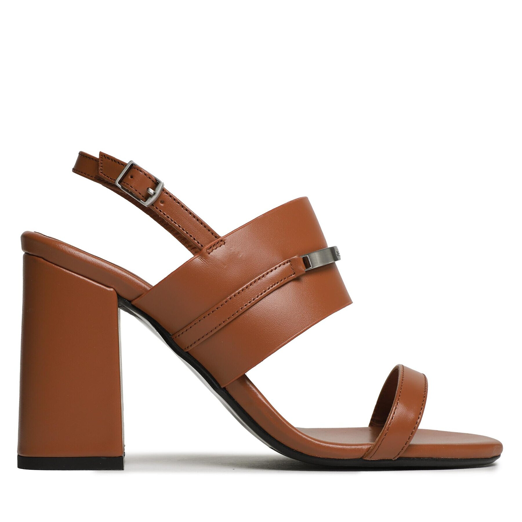 Calvin Klein Sandali Block Hl Sandal HW0HW01612 Rjava - Pepit.si