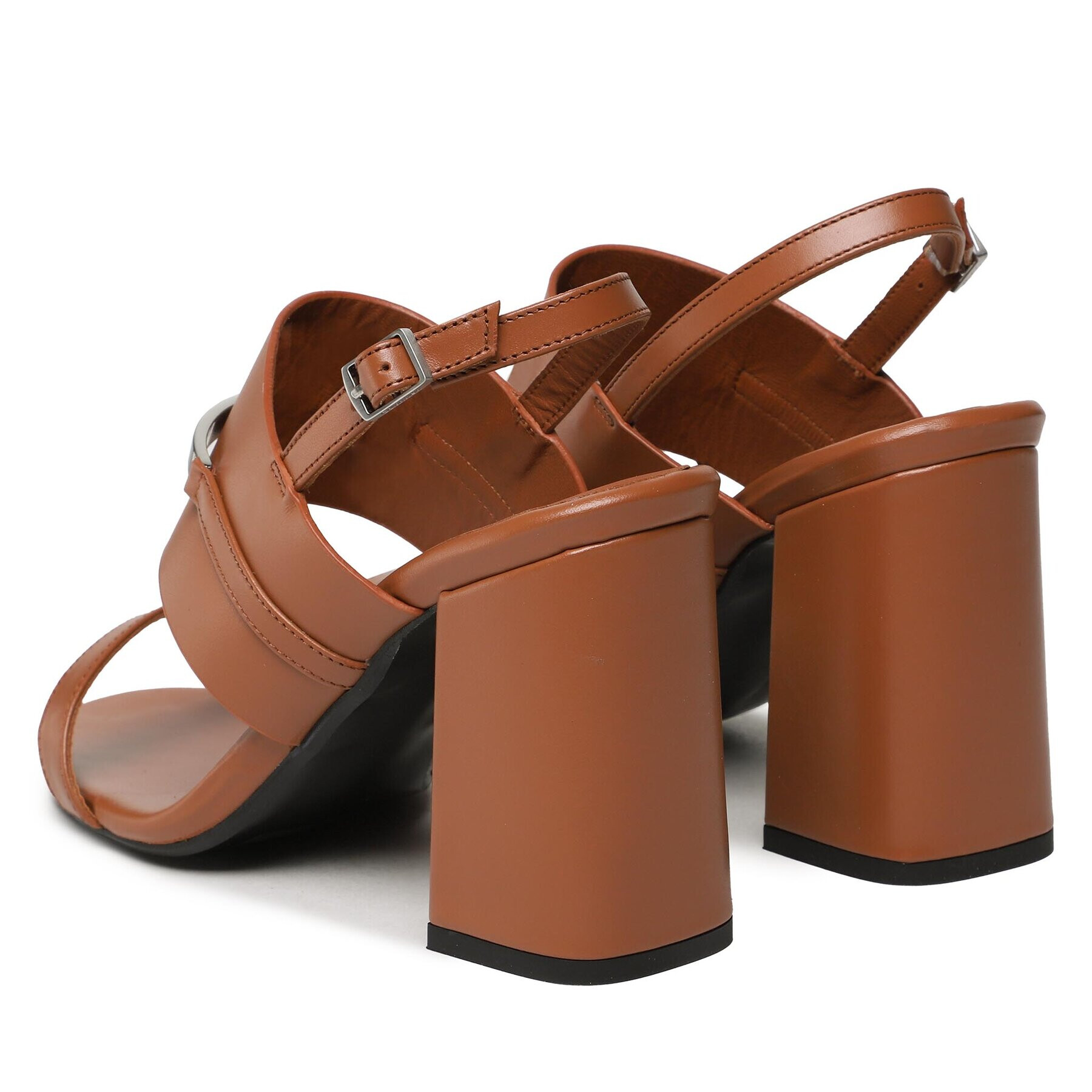 Calvin Klein Sandali Block Hl Sandal HW0HW01612 Rjava - Pepit.si