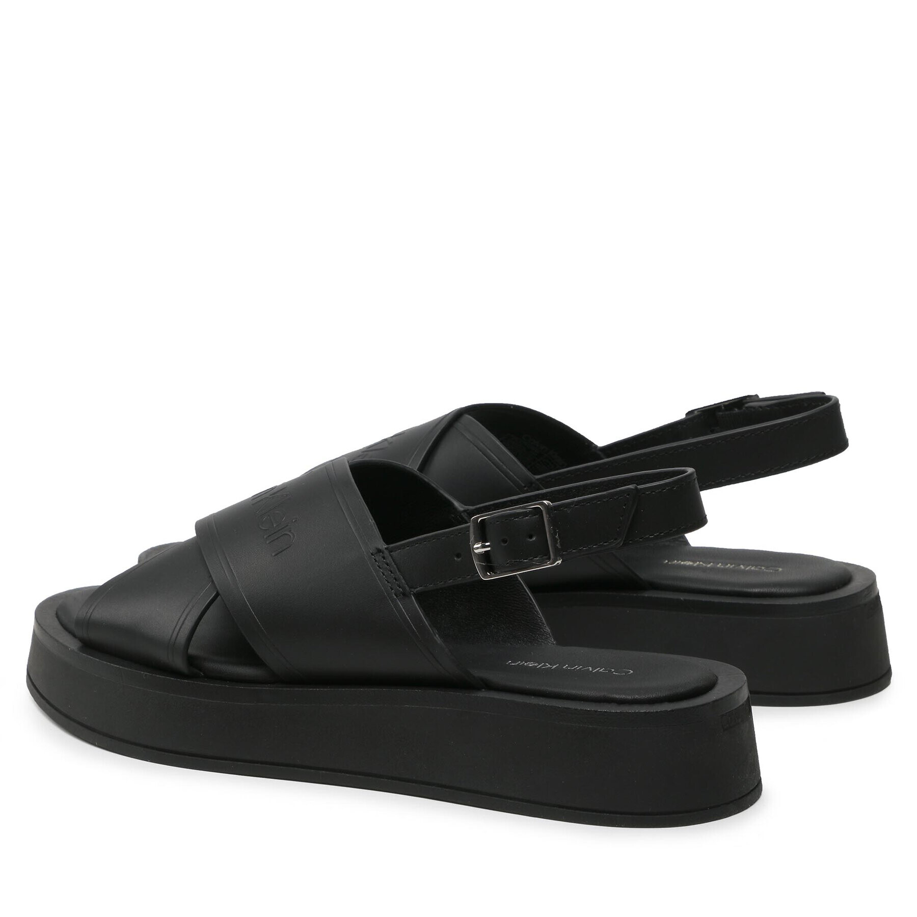 Calvin Klein Sandali Flatform Sandal Hf HW0HW01139 Črna - Pepit.si