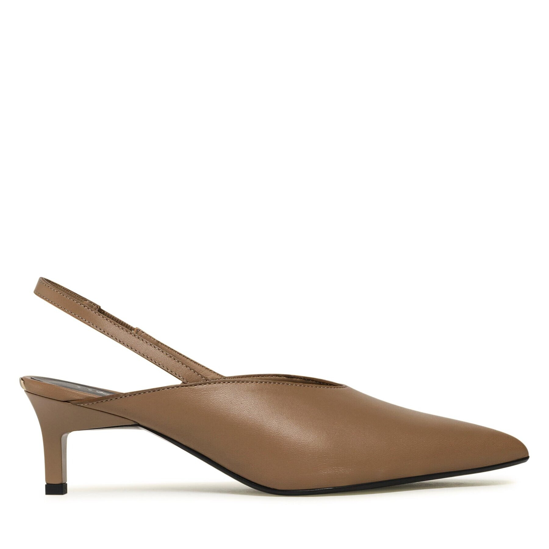 Calvin Klein Sandali Geo Stil Slingback Pump 50 HW0HW01345 Rjava - Pepit.si