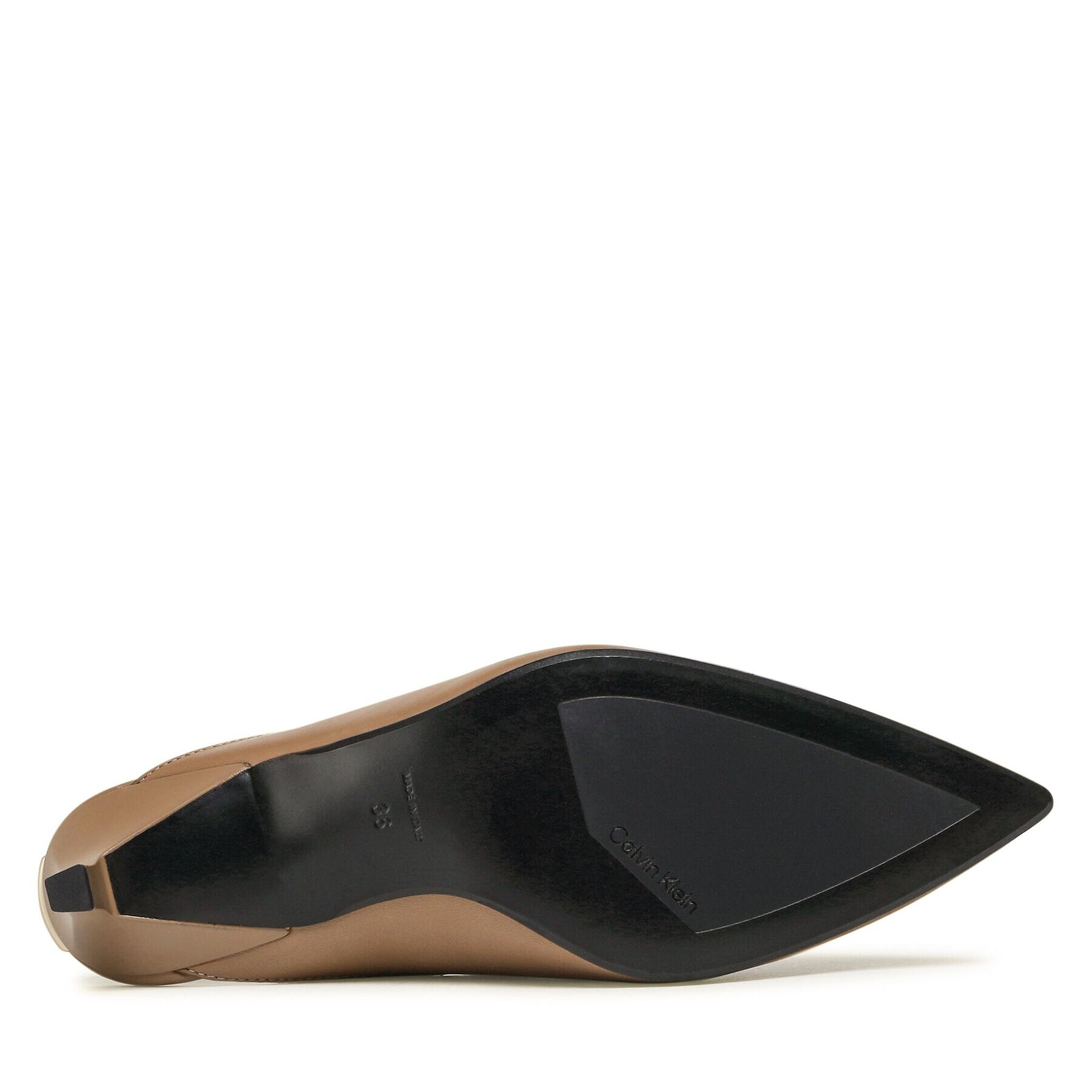 Calvin Klein Sandali Geo Stil Slingback Pump 50 HW0HW01345 Rjava - Pepit.si