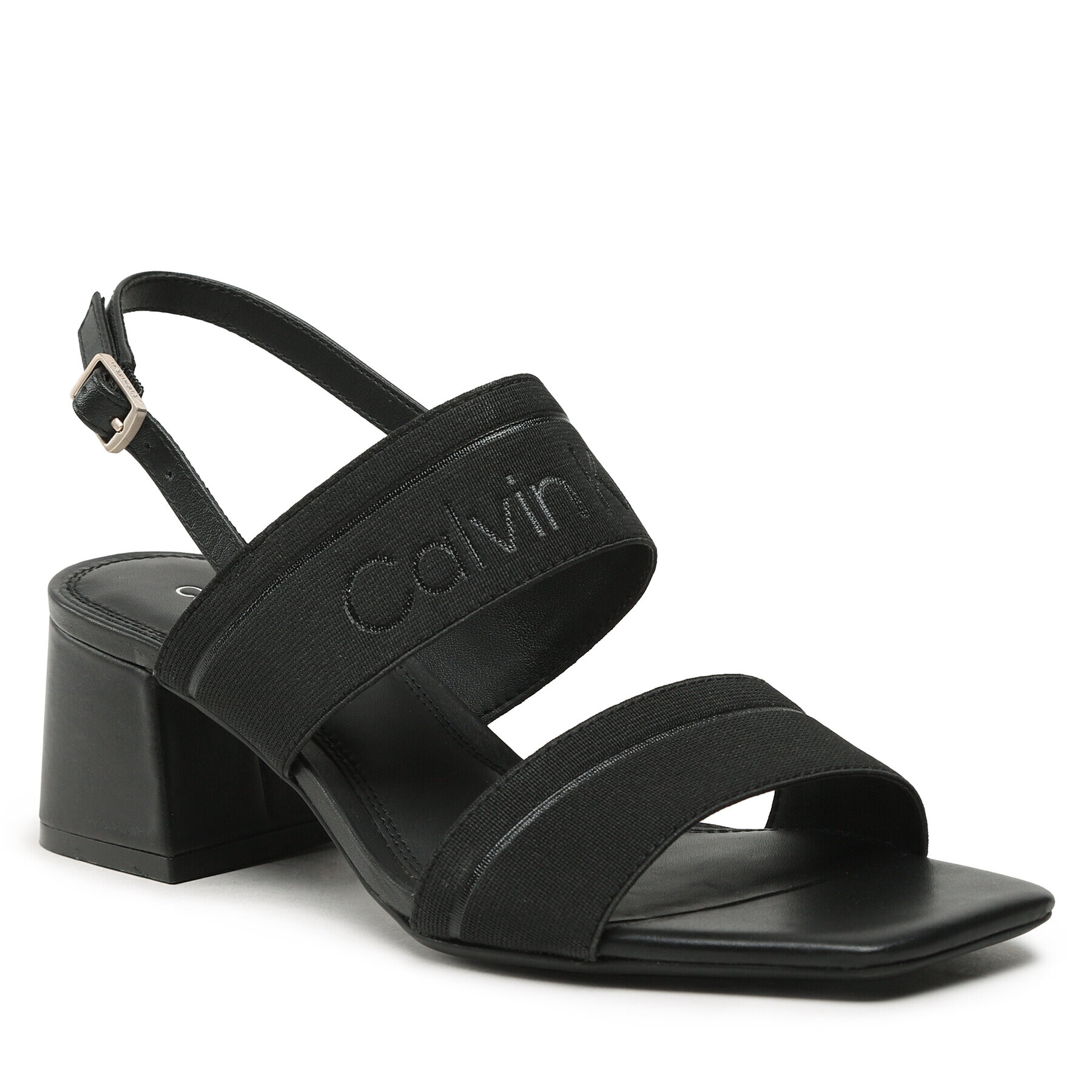 Calvin Klein Sandali Squared Blk Hl Sandal 45 He HW0HW01635 Črna - Pepit.si