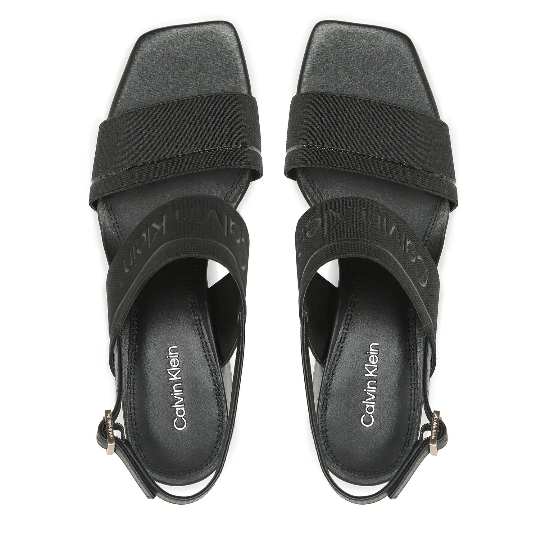 Calvin Klein Sandali Squared Blk Hl Sandal 45 He HW0HW01635 Črna - Pepit.si