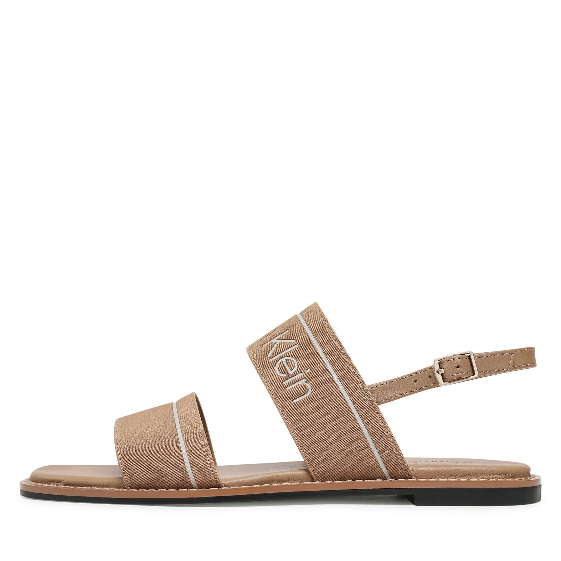 Calvin Klein Sandali Squared Flat Sandal He HW0HW01496 Rjava - Pepit.si