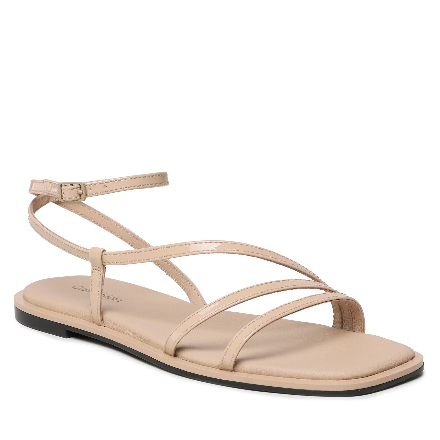 Calvin Klein Sandali Squared Sandal HW0HW01603 Bež - Pepit.si