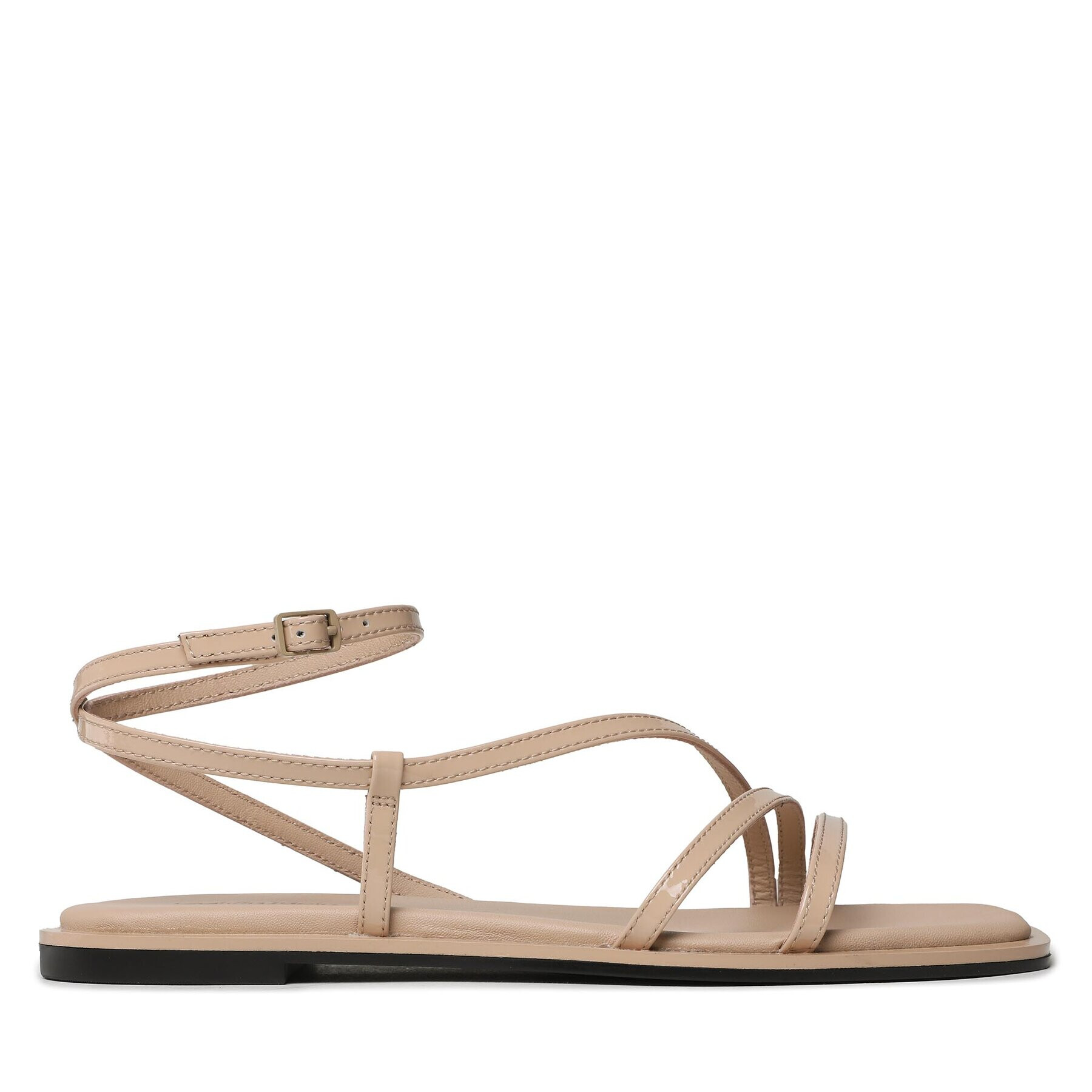 Calvin Klein Sandali Squared Sandal HW0HW01603 Bež - Pepit.si