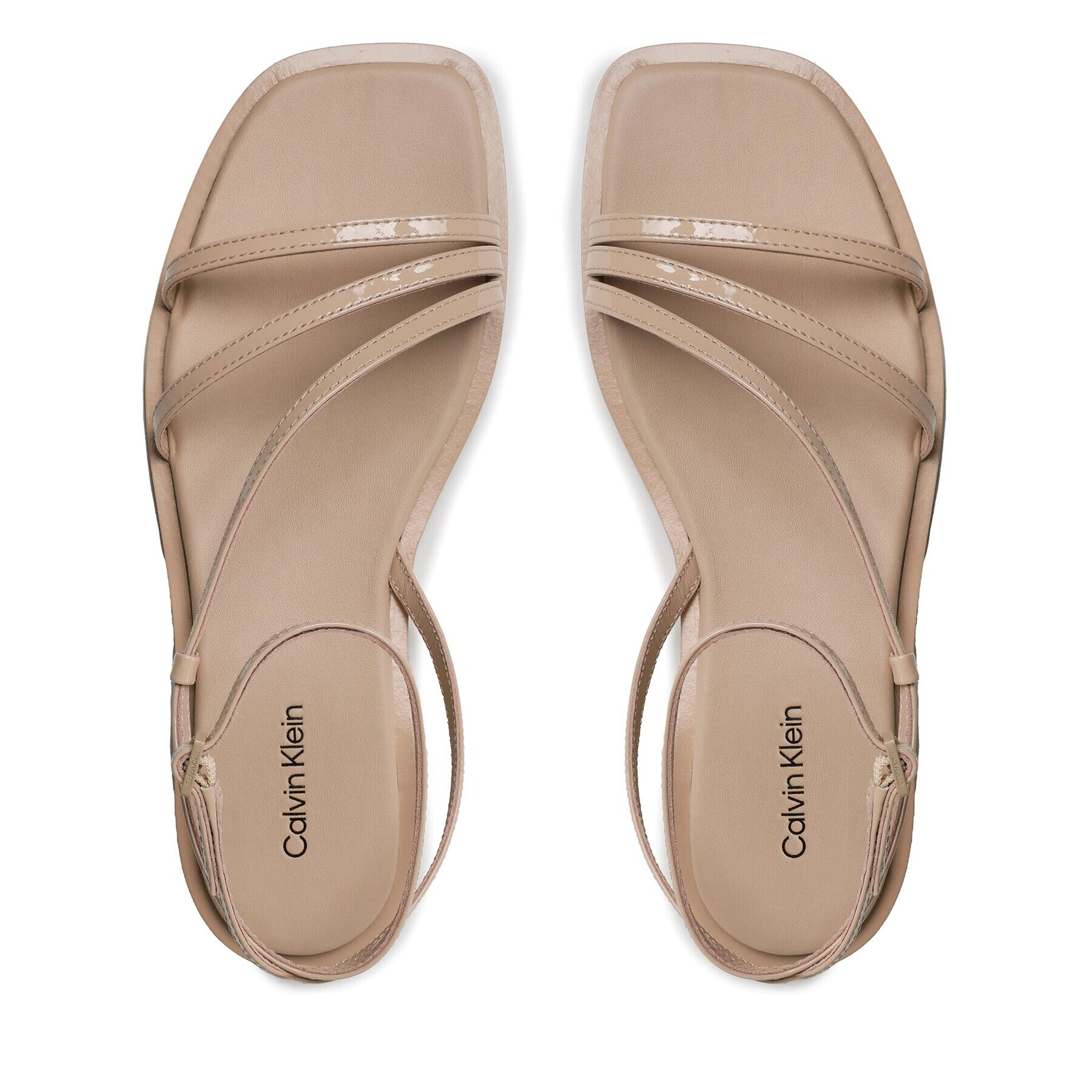 Calvin Klein Sandali Squared Sandal HW0HW01603 Bež - Pepit.si