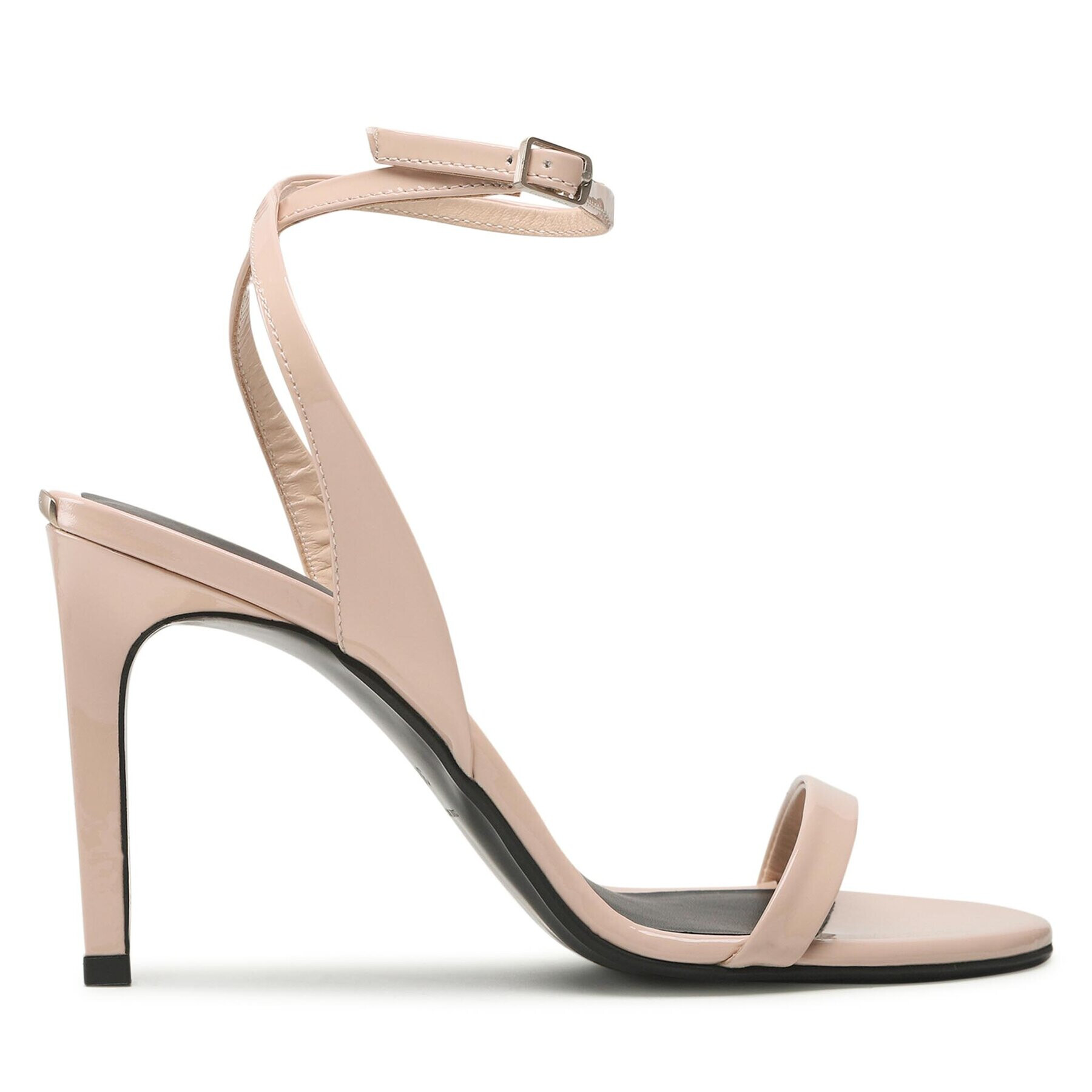 Calvin Klein Sandali Stiletto Sandal 90- Patent HW0HW01632 Bež - Pepit.si