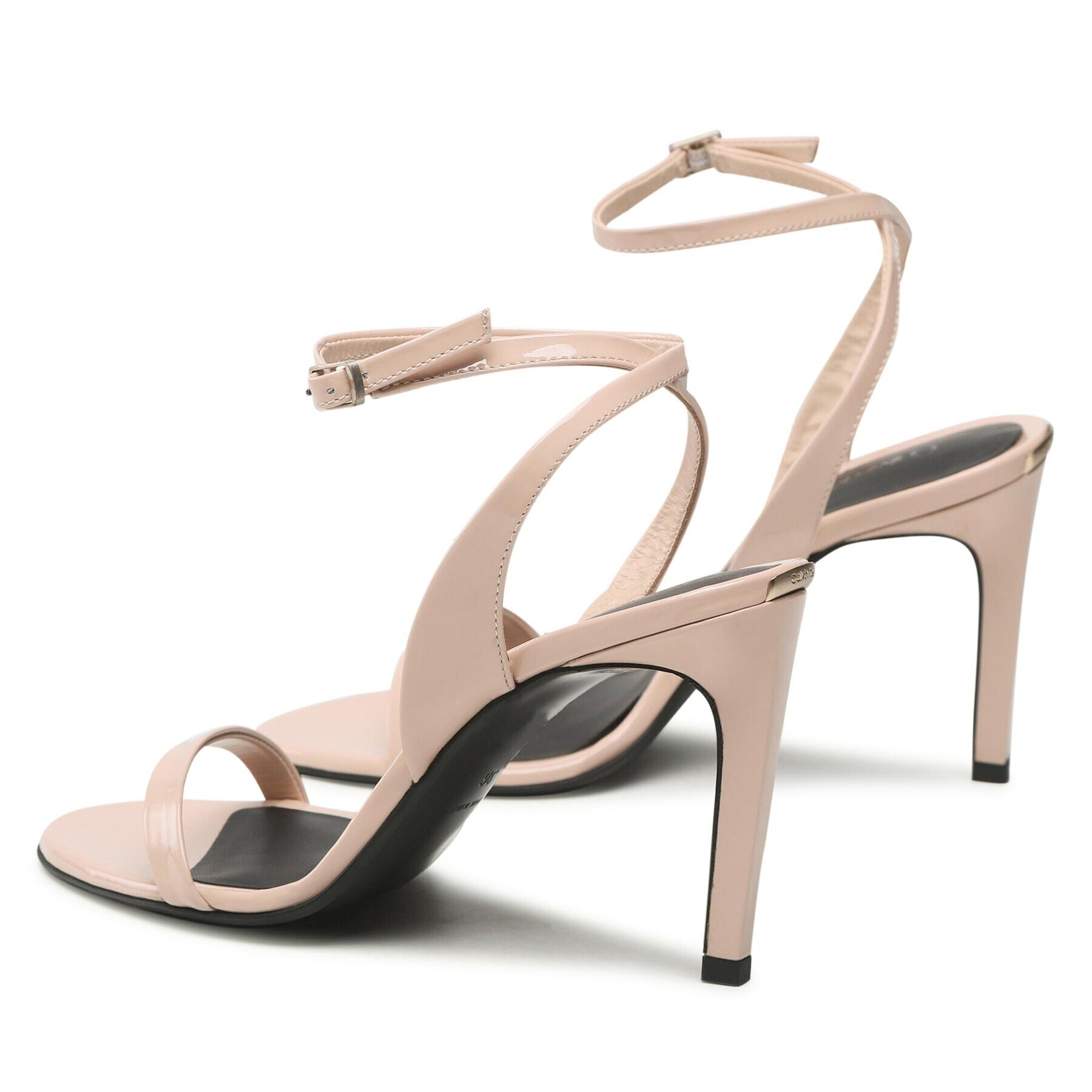 Calvin Klein Sandali Stiletto Sandal 90- Patent HW0HW01632 Bež - Pepit.si