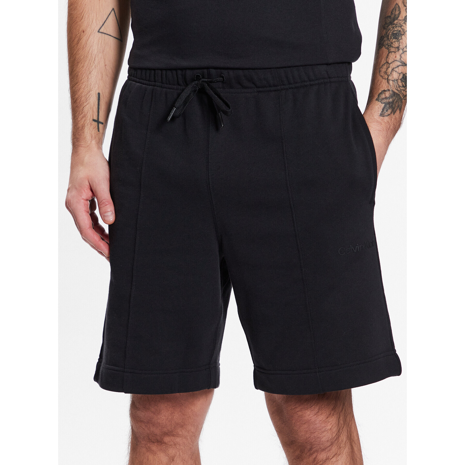 Calvin Klein Performance Športne kratke hlače Knit Short 00GMS3S805 Črna Regular Fit - Pepit.si