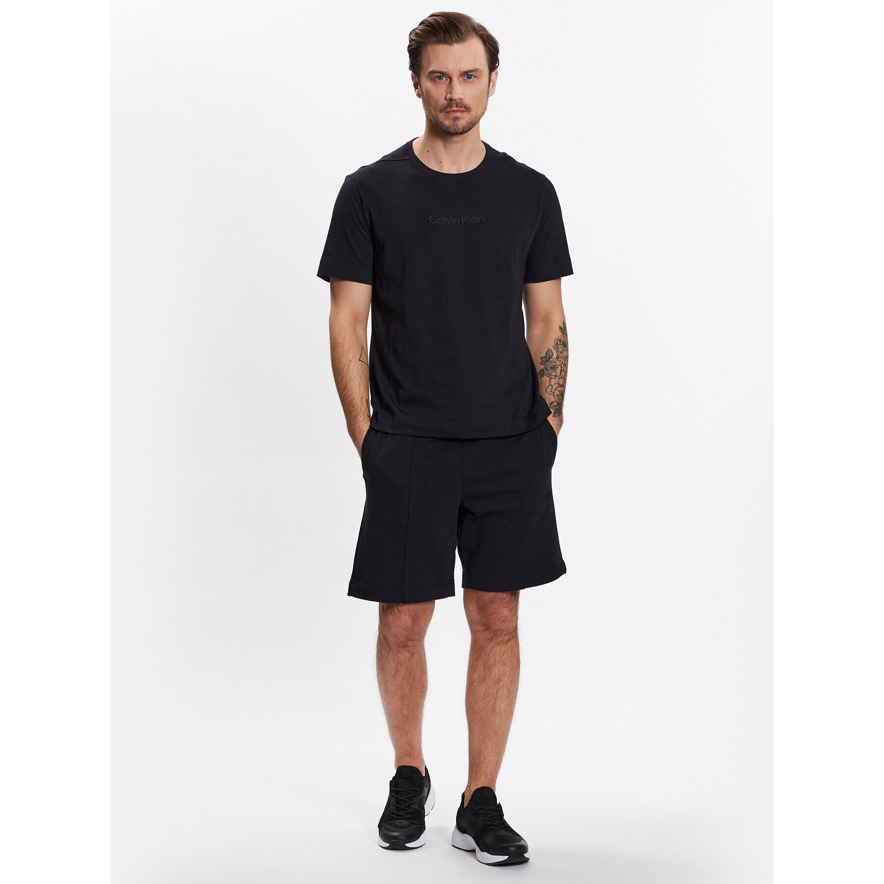 Calvin Klein Performance Športne kratke hlače Knit Short 00GMS3S805 Črna Regular Fit - Pepit.si