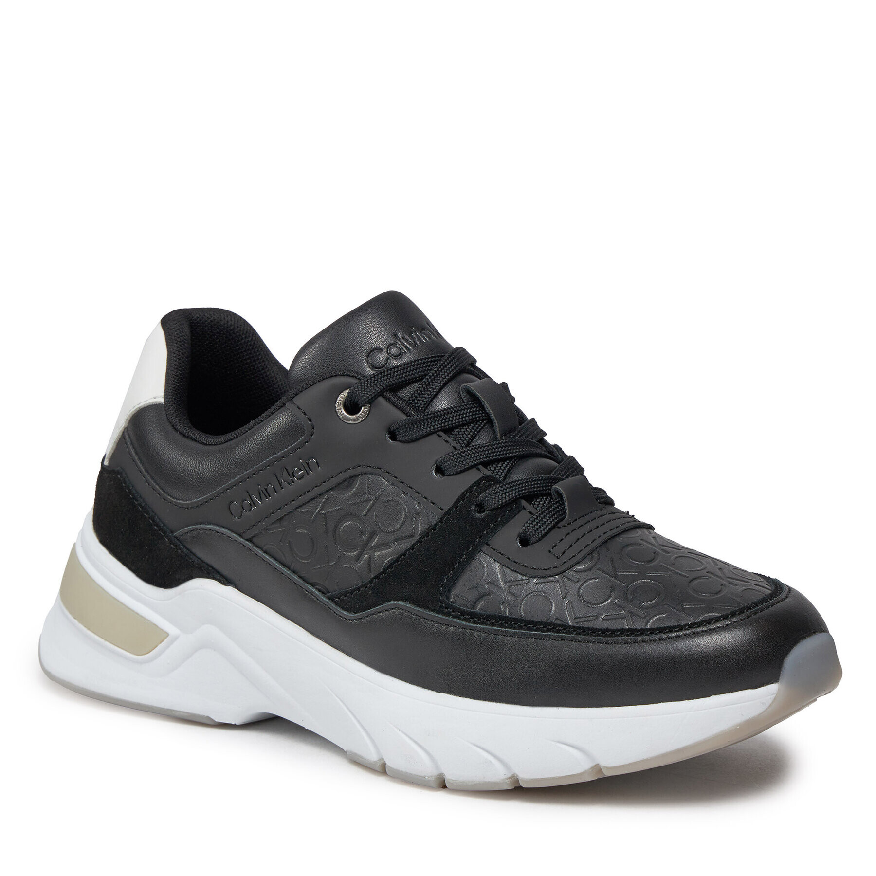 Calvin Klein Superge Elevated Runner - Mono Mix HW0HW01869 Črna - Pepit.si