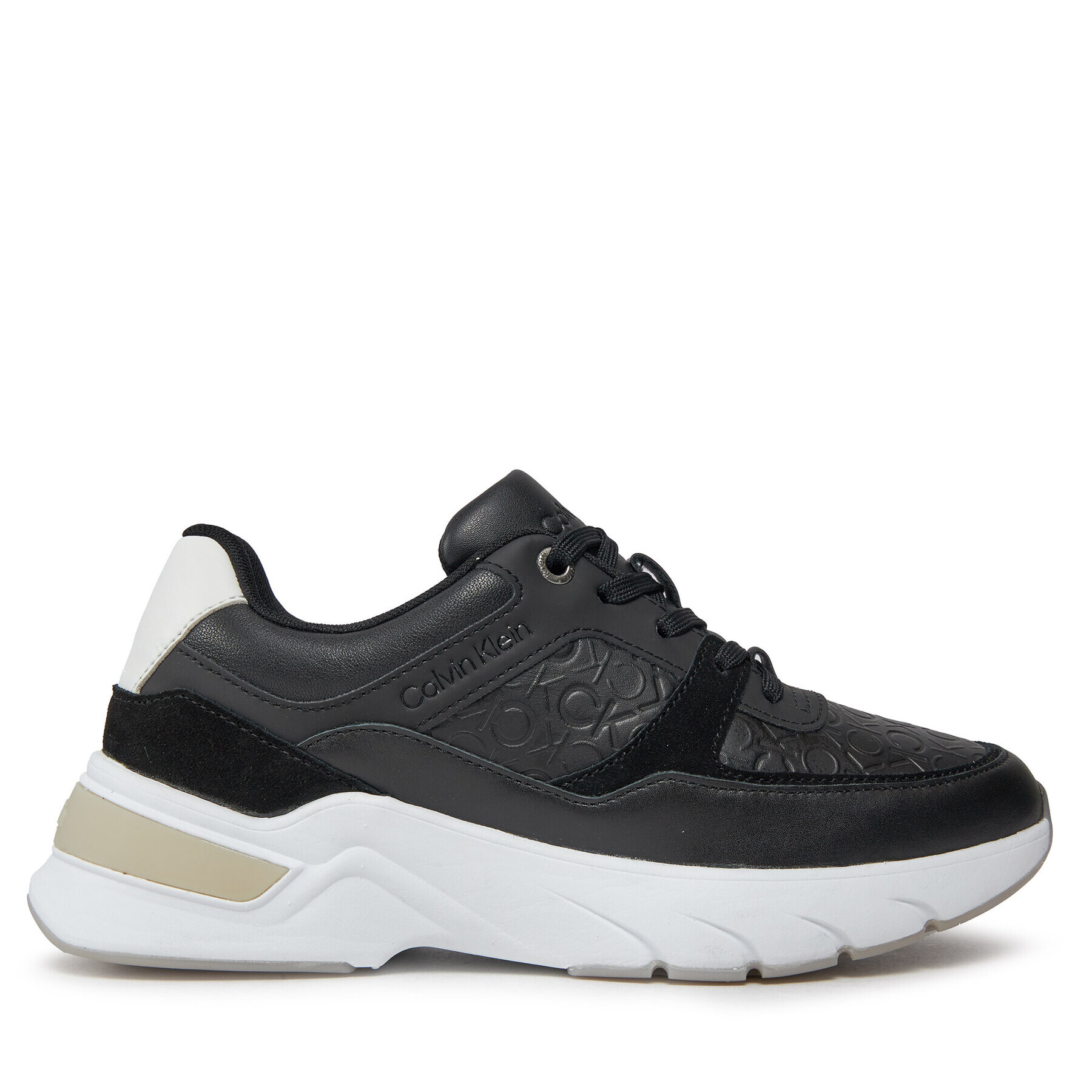 Calvin Klein Superge Elevated Runner - Mono Mix HW0HW01869 Črna - Pepit.si