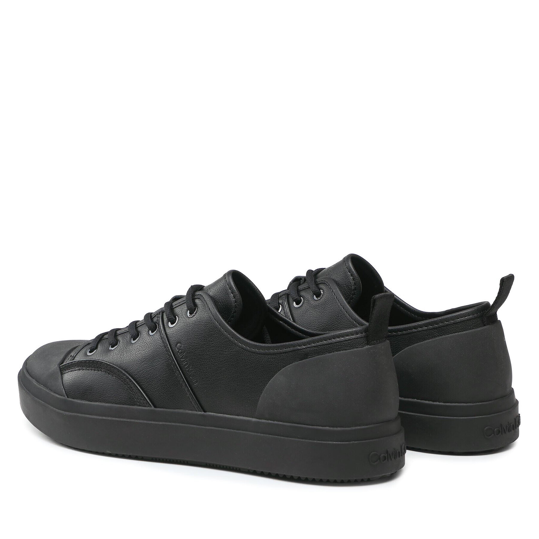 Calvin Klein Modne superge Low Top Lace Up Lth HM0HM01045 Črna - Pepit.si