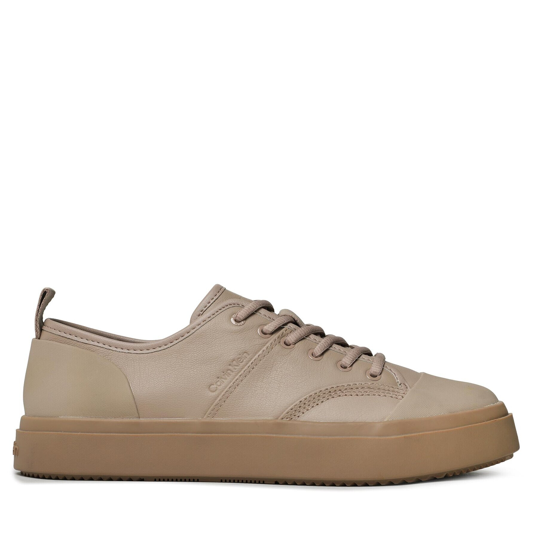 Calvin Klein Modne superge Low Top Lace Up Lth HM0HM01045 Rjava - Pepit.si