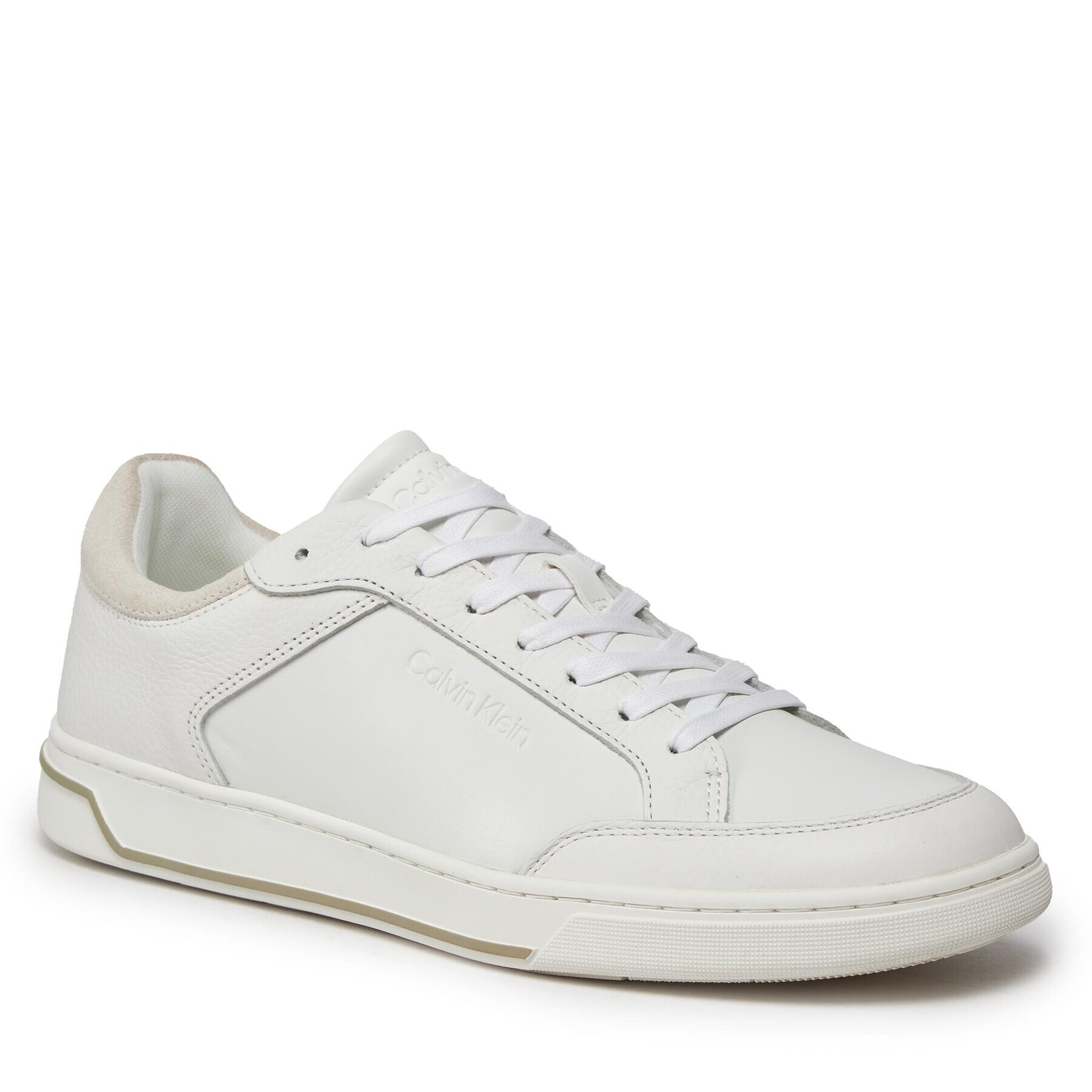 Calvin Klein Superge Low Top Lace Up Lth HM0HM01455 Bela - Pepit.si