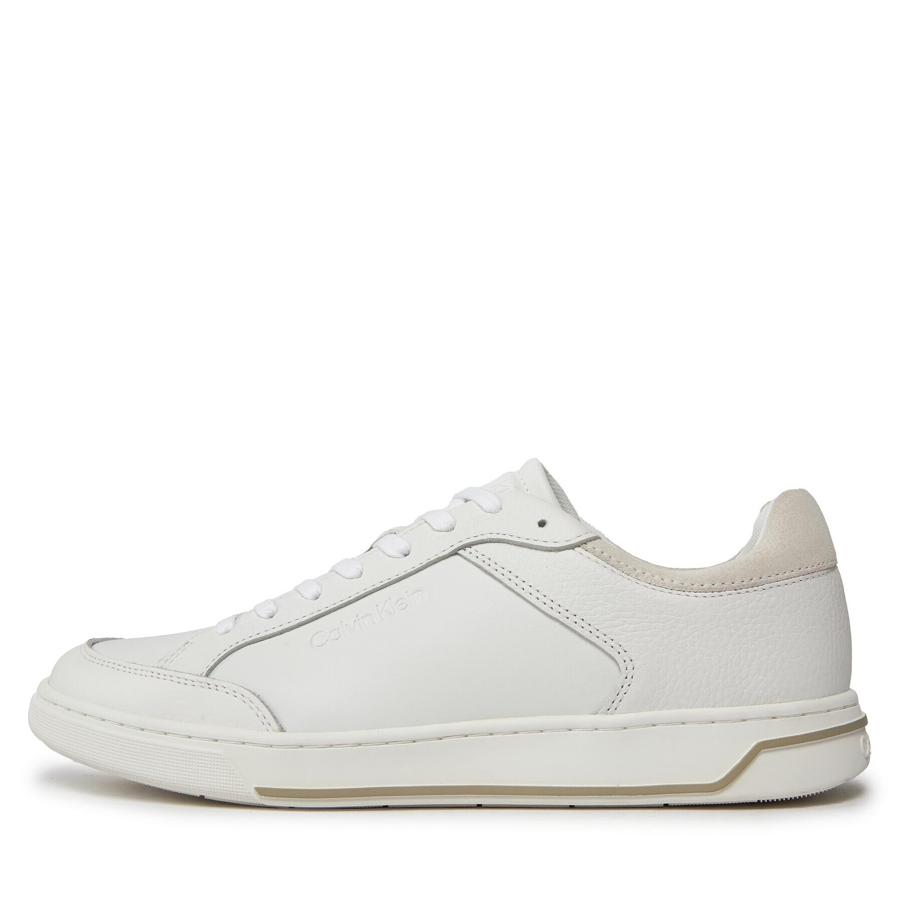 Calvin Klein Superge Low Top Lace Up Lth HM0HM01455 Bela - Pepit.si