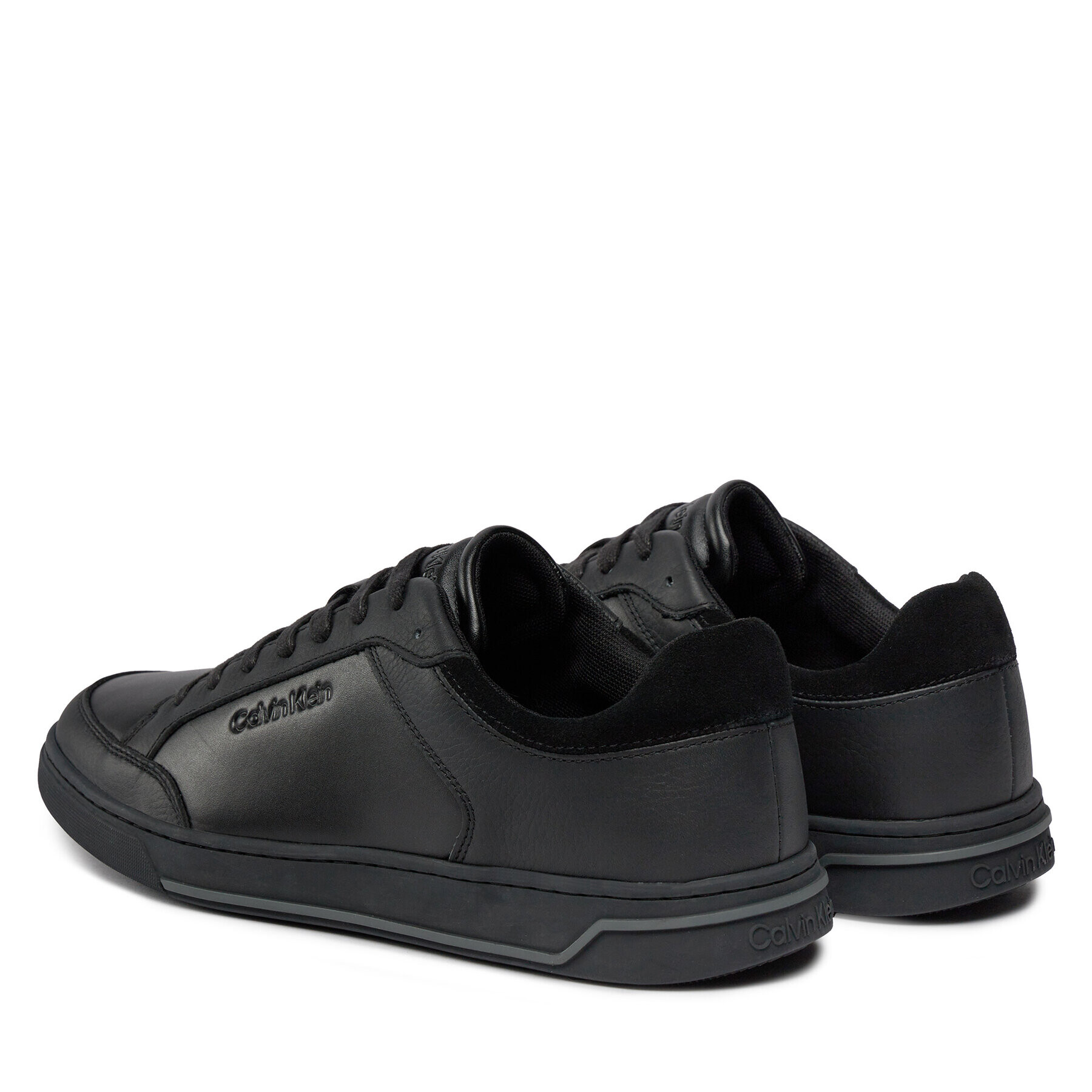 Calvin Klein Superge Low Top Lace Up Lth HM0HM01455 Črna - Pepit.si