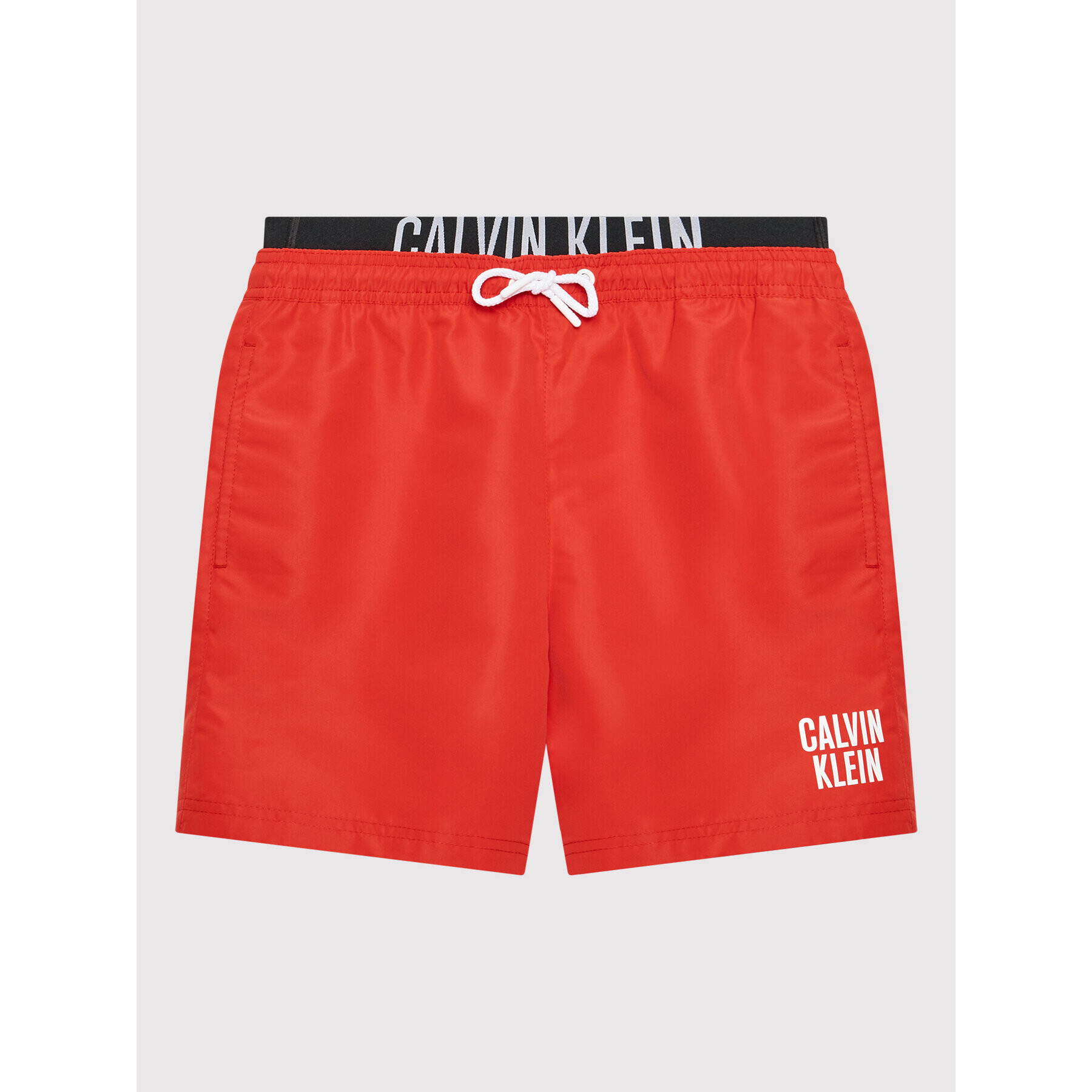 Calvin Klein Swimwear Kopalne hlače Intense Power KV0KV00001 Rdeča Regular Fit - Pepit.si