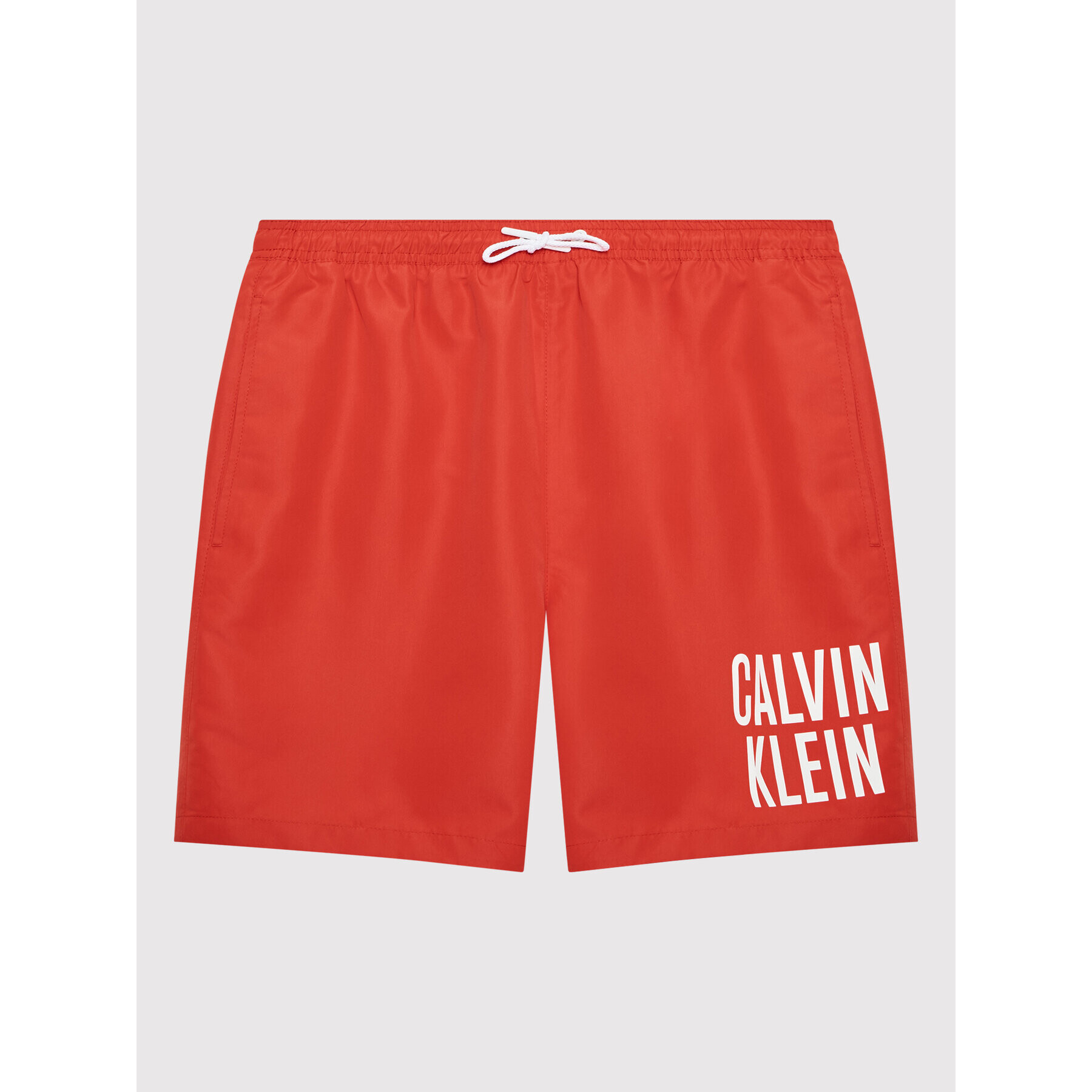 Calvin Klein Swimwear Kopalne hlače Intense Power KV0KV00006 Rdeča Regular Fit - Pepit.si