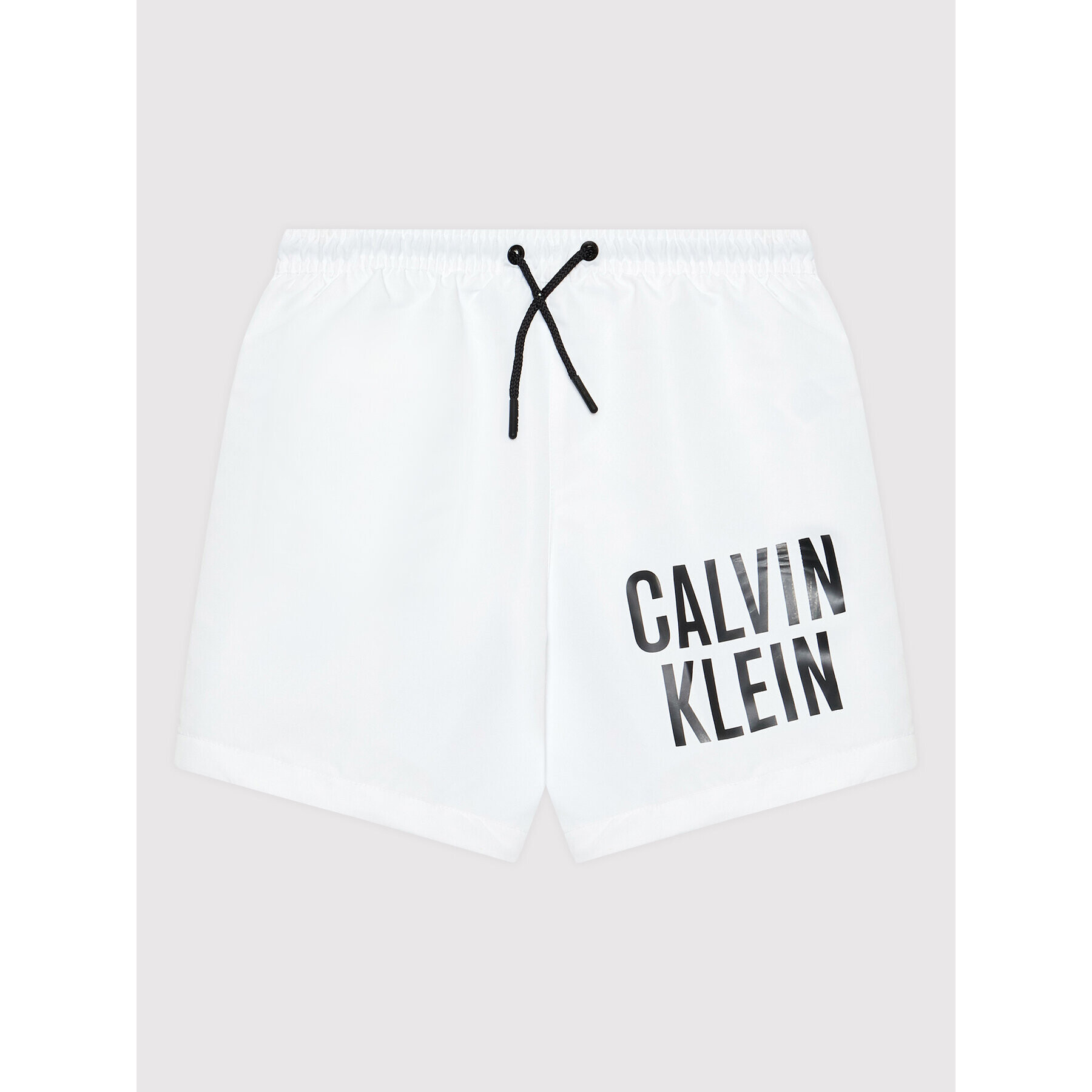 Calvin Klein Swimwear Kopalne hlače KV0KV00006 Bela Regular Fit - Pepit.si