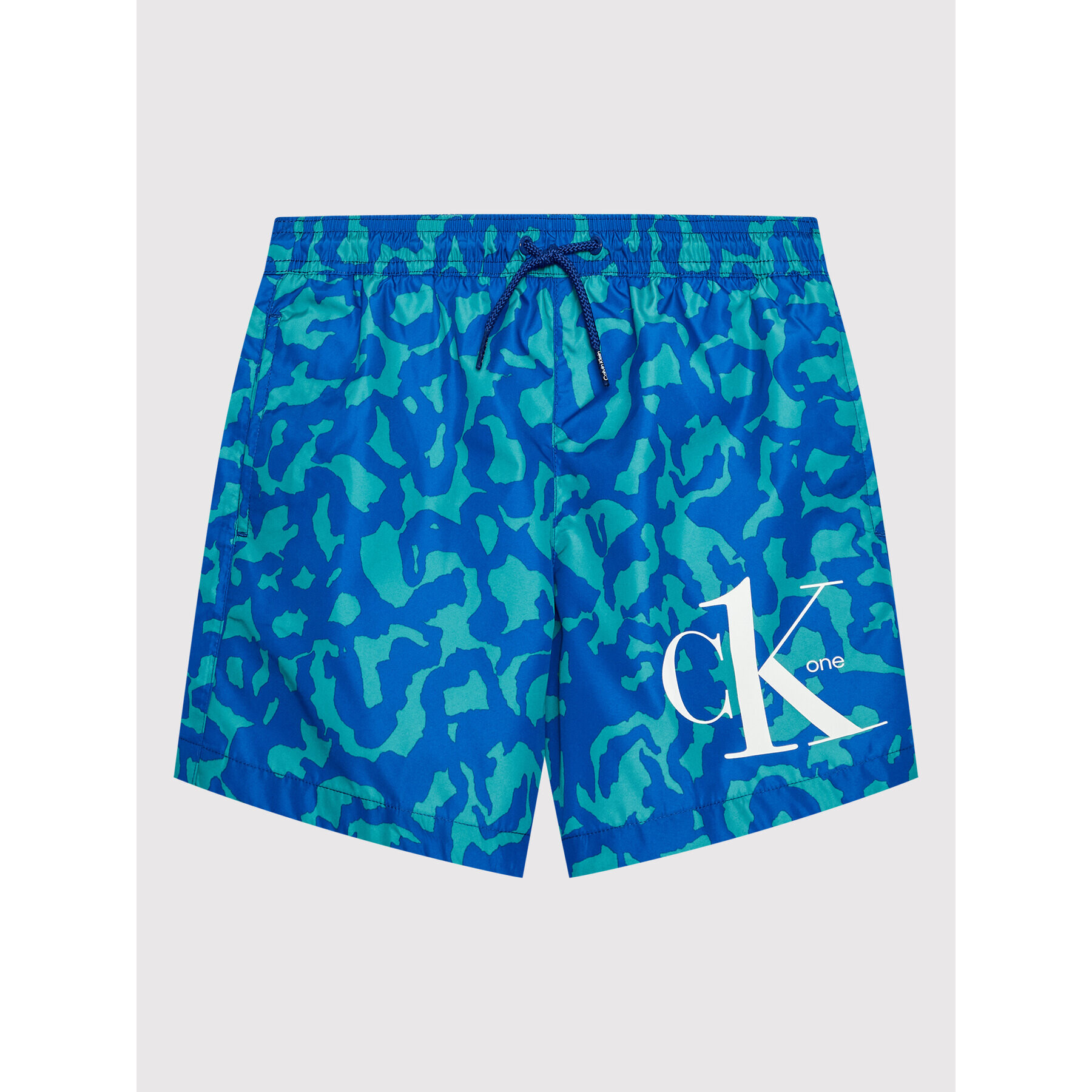 Calvin Klein Swimwear Kopalne hlače KV0KV00008 Modra Regular Fit - Pepit.si