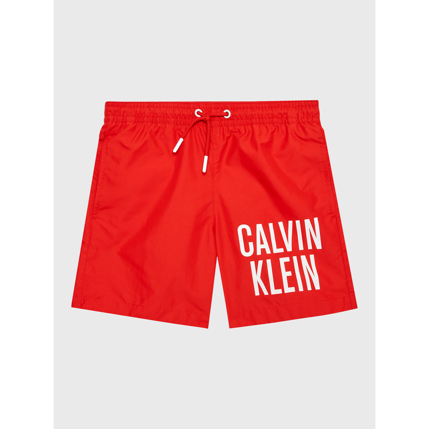 Calvin Klein Swimwear Kopalne hlače Medium KV0KV00021 Rdeča Regular Fit - Pepit.si