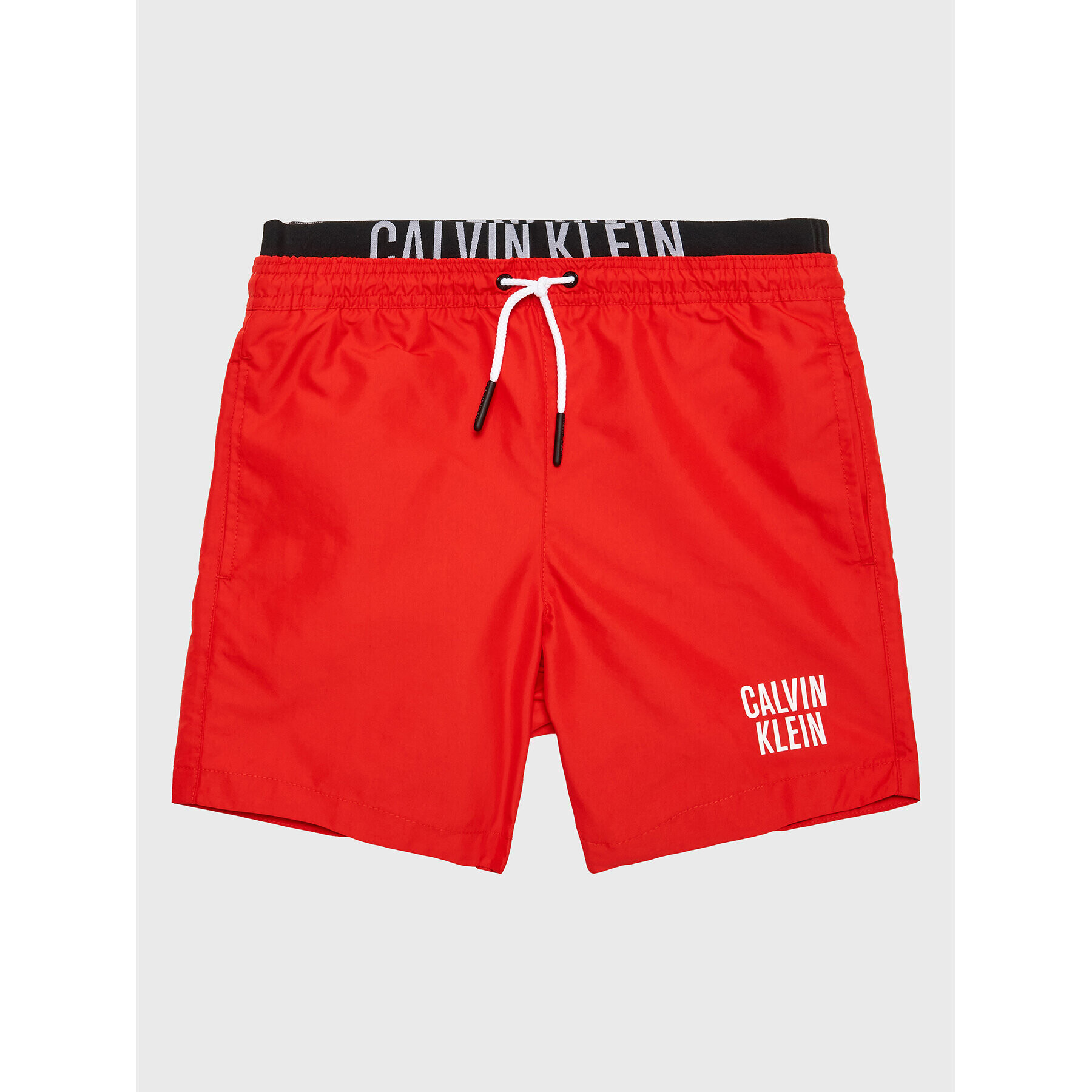 Calvin Klein Swimwear Kopalne hlače Medium KV0KV00022 Rdeča Regular Fit - Pepit.si