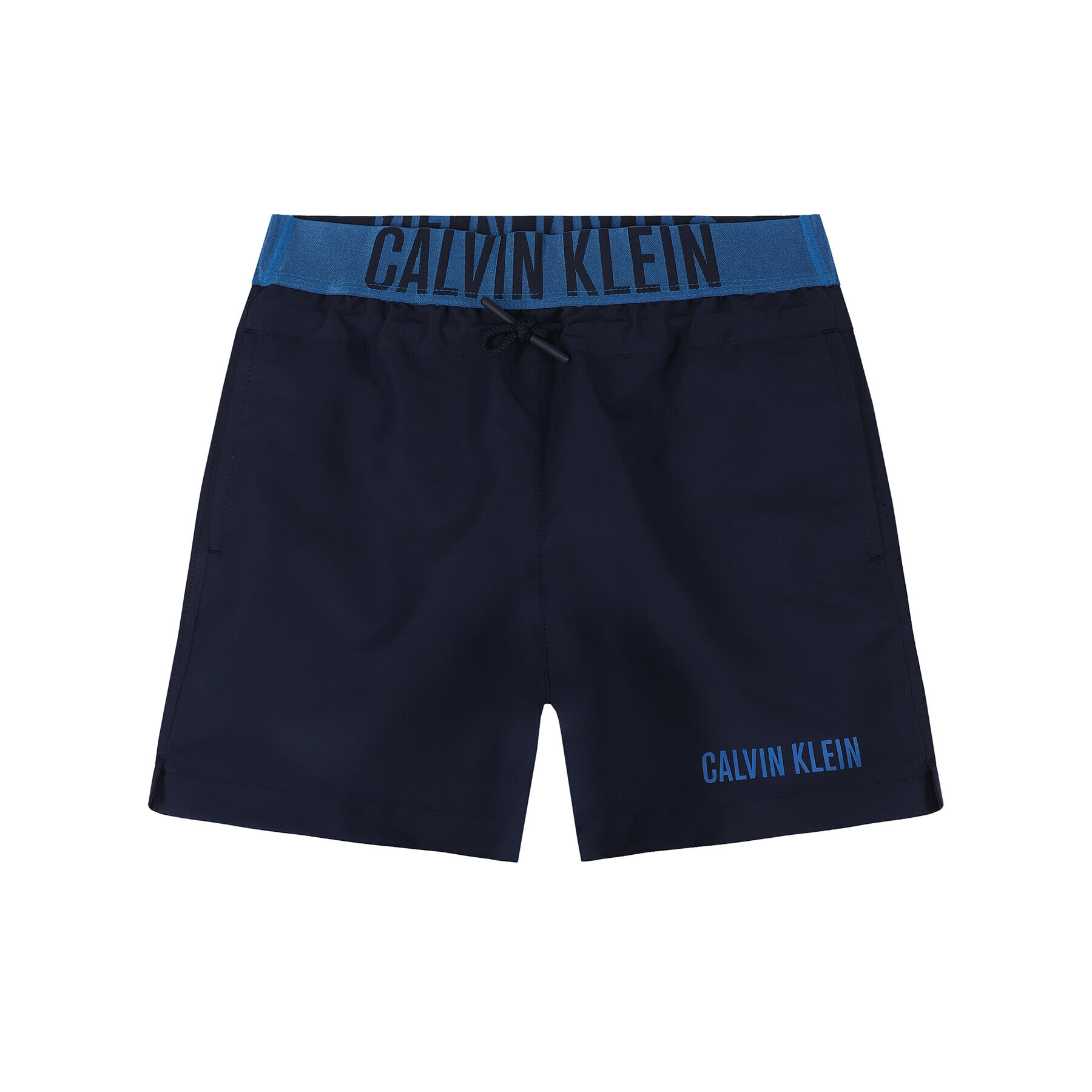 Calvin Klein Swimwear Kopalne hlače Medium Waistband Drawstring B70B700226 Mornarsko modra Regular Fit - Pepit.si