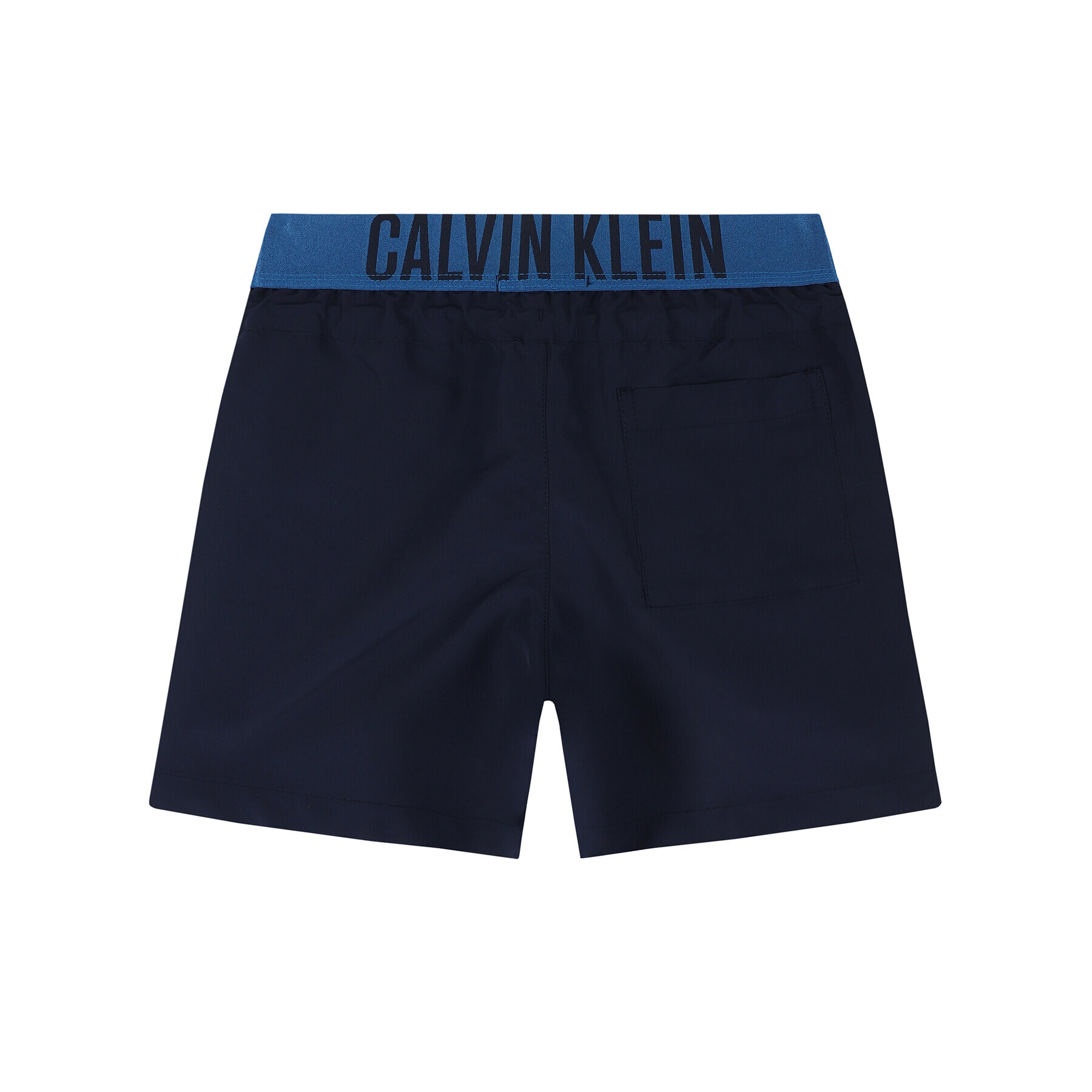 Calvin Klein Swimwear Kopalne hlače Medium Waistband Drawstring B70B700226 Mornarsko modra Regular Fit - Pepit.si