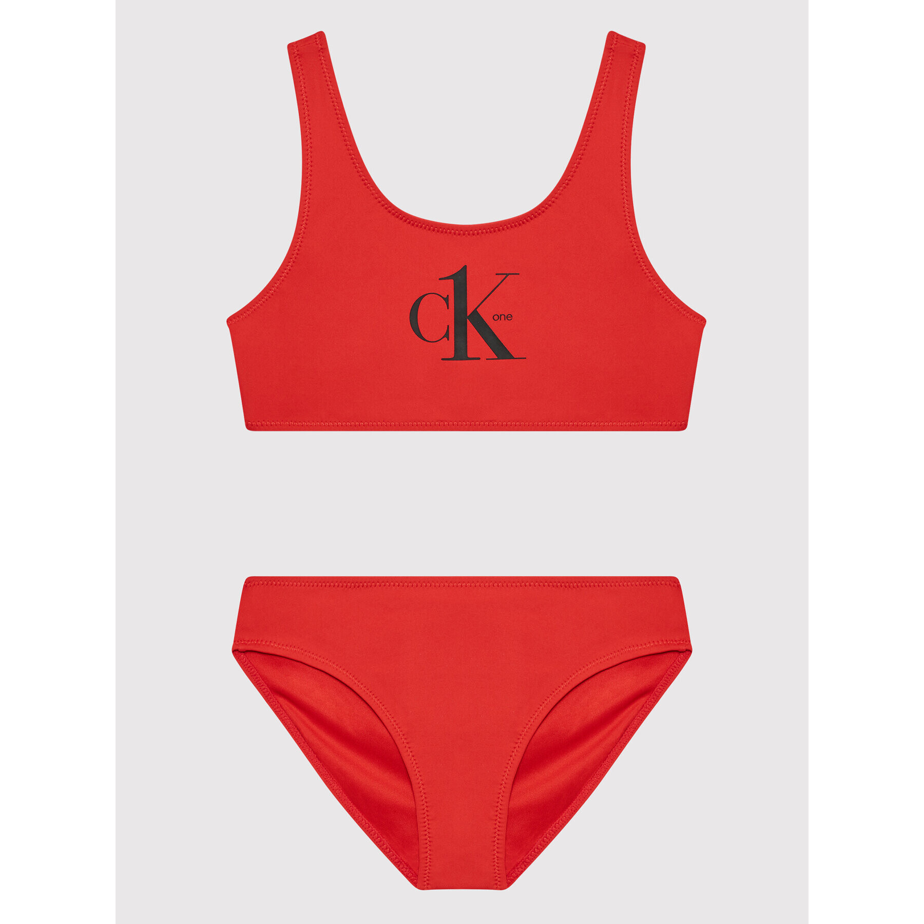 Calvin Klein Swimwear Kopalni kostum KY0KY00013 Rdeča - Pepit.si