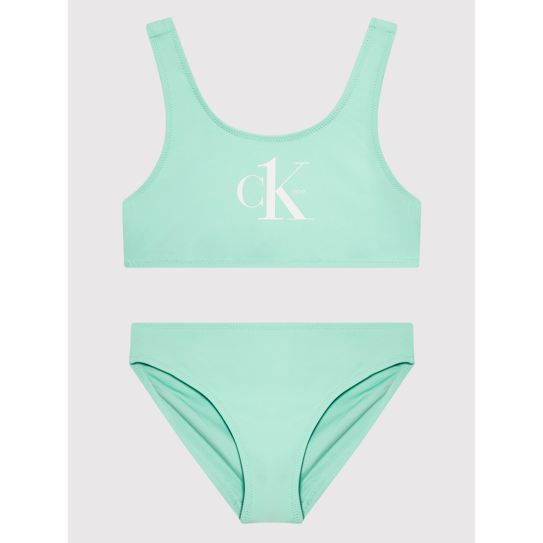 Calvin Klein Swimwear Kopalni kostum KY0KY00013 Zelena - Pepit.si