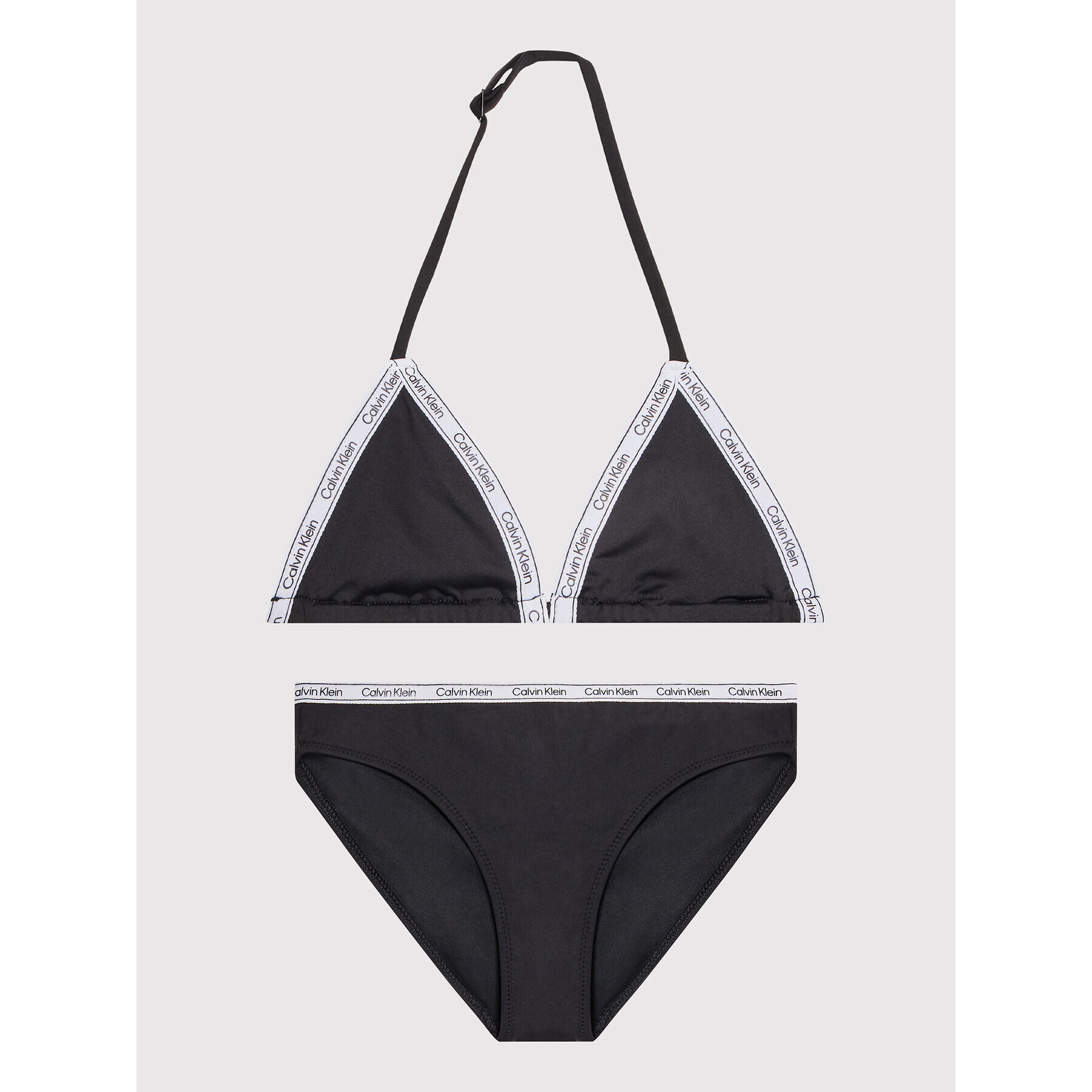 Calvin Klein Swimwear Kopalni kostum Logo Tape KY0KY00008 Črna - Pepit.si