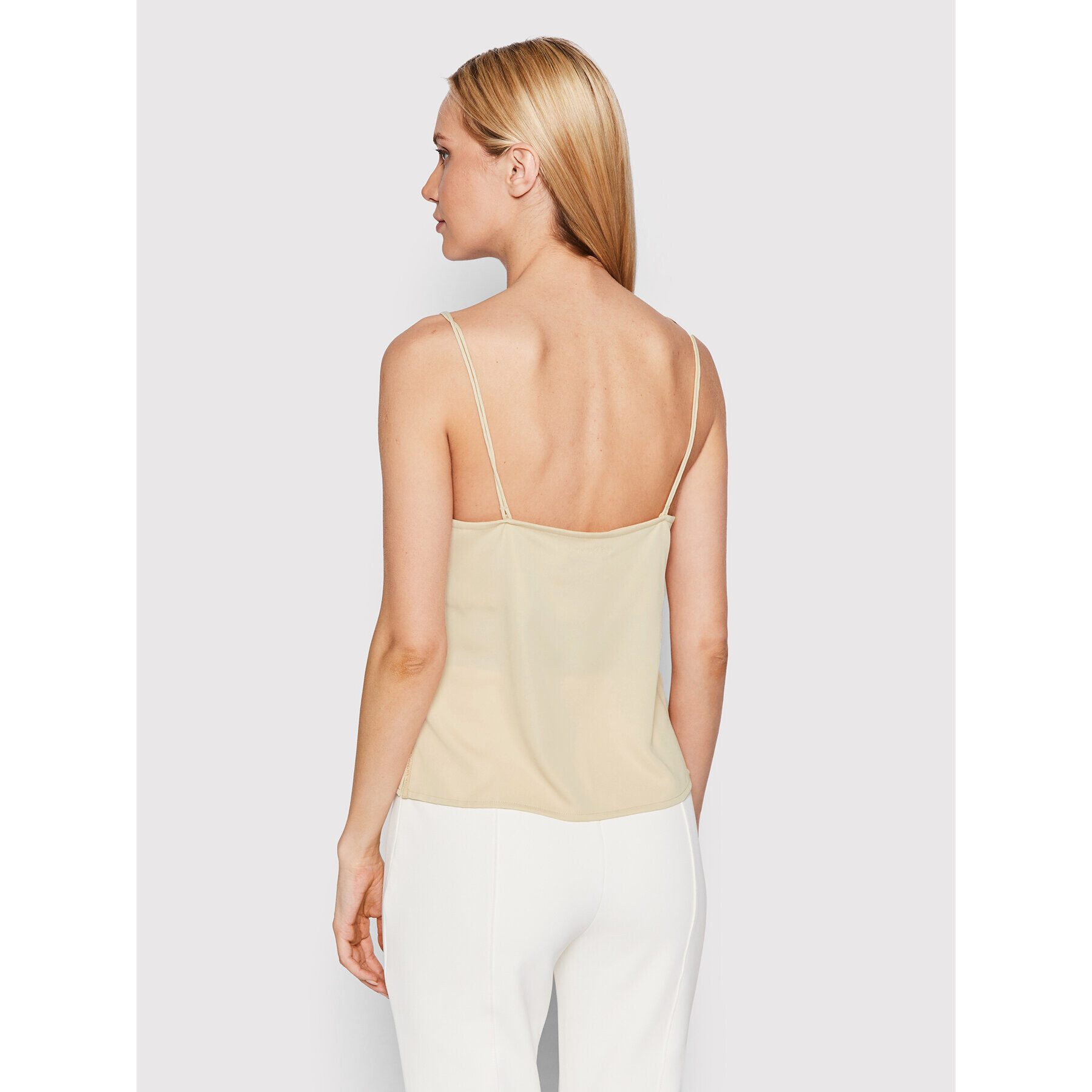 Calvin Klein Top Cami K20K203781 Bež Regular Fit - Pepit.si