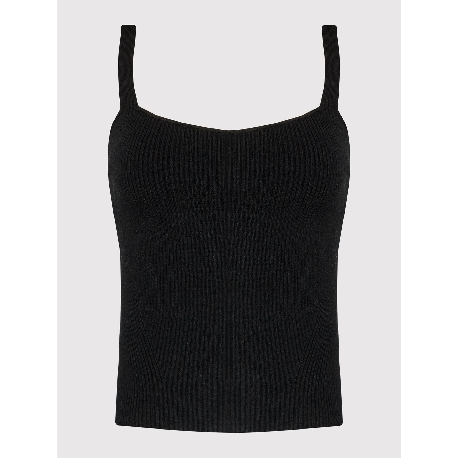 Calvin Klein Top Essential Rib Knitted Cami K20K203478 Črna Slim Fit - Pepit.si