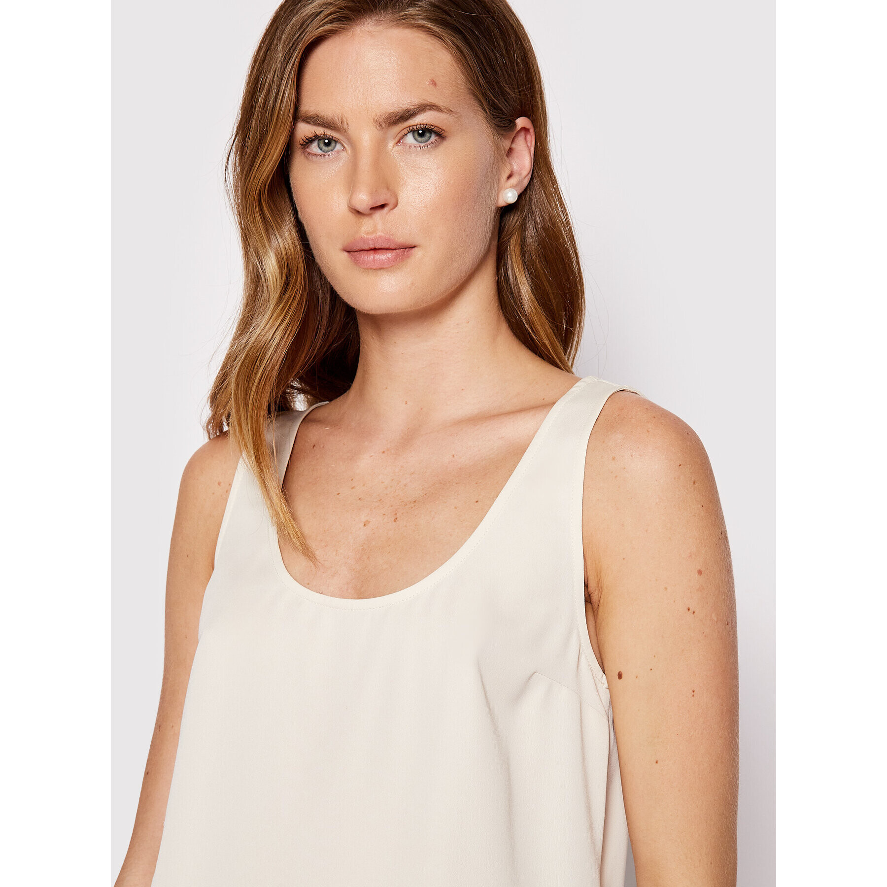 Calvin Klein Top K20K203795 Bež Relaxed Fit - Pepit.si