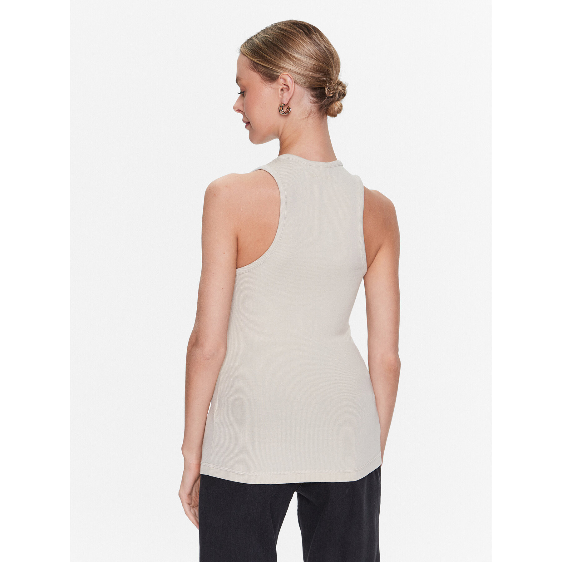 Calvin Klein Top Modal Rib Tank K20K205546 Bež Slim Fit - Pepit.si