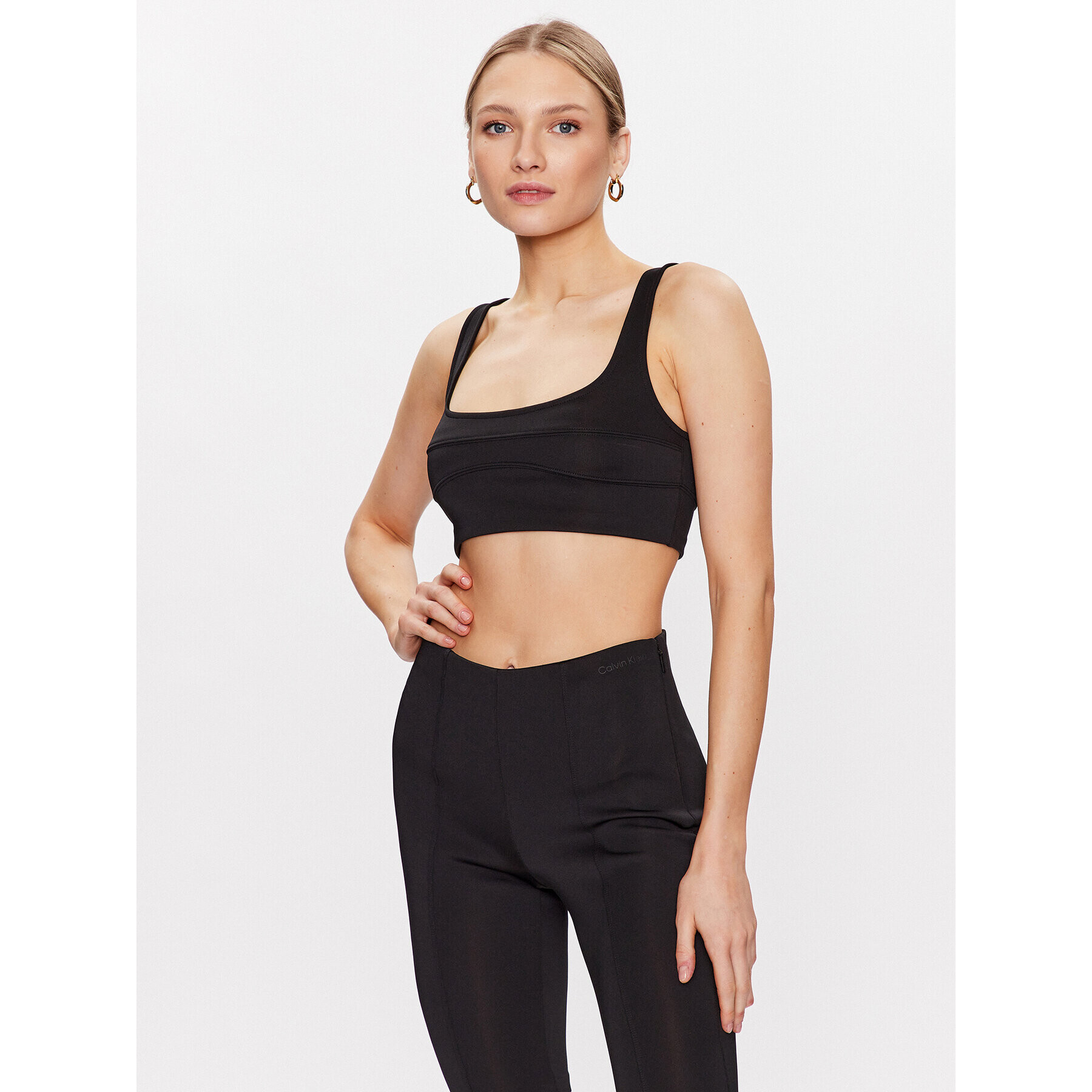 Calvin Klein Top Technical nit Bralette K20K205211 Črna Slim Fit - Pepit.si