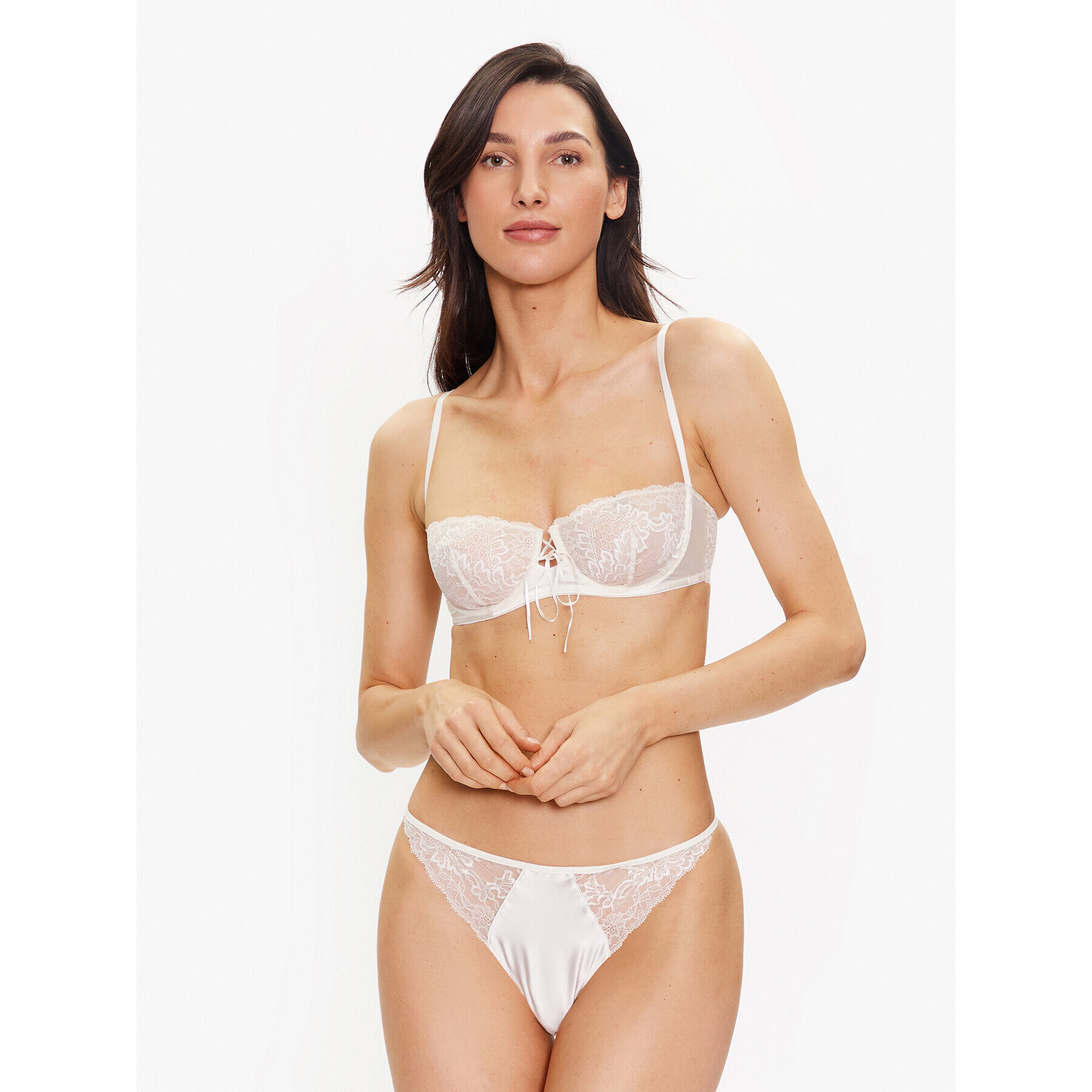 Calvin Klein Underwear Balkonet nedrček 000QF7161E Écru - Pepit.si