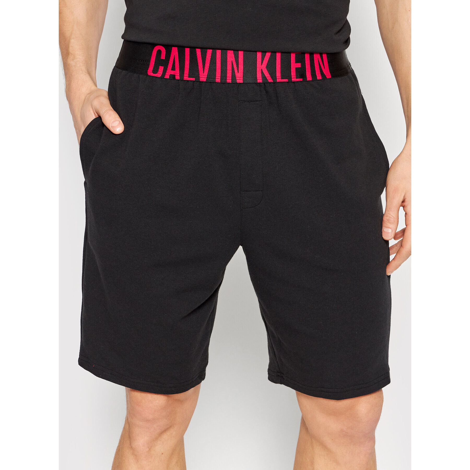 Calvin Klein Underwear Kratke hlače pižama 000NM1962E Črna Regular Fit - Pepit.si