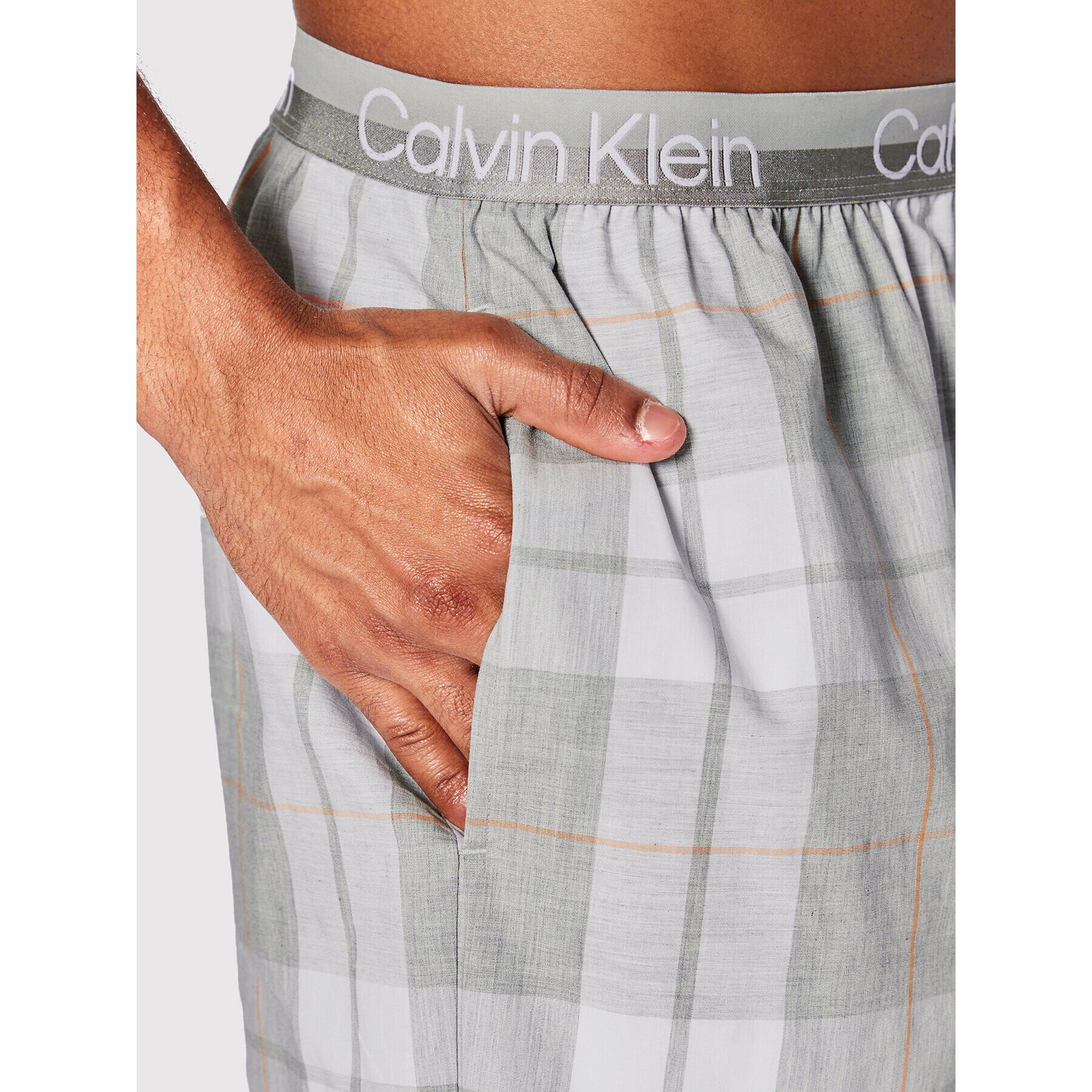 Calvin Klein Underwear Kratke hlače pižama 000NM2179E Siva Regular Fit - Pepit.si