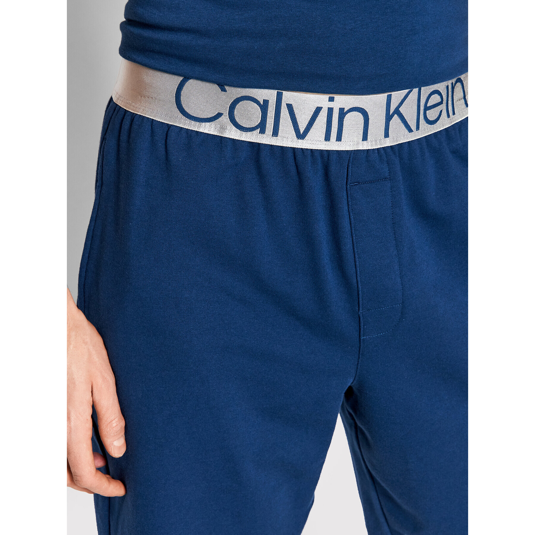 Calvin Klein Underwear Kratke hlače pižama 000NM2267E Mornarsko modra Regular Fit - Pepit.si