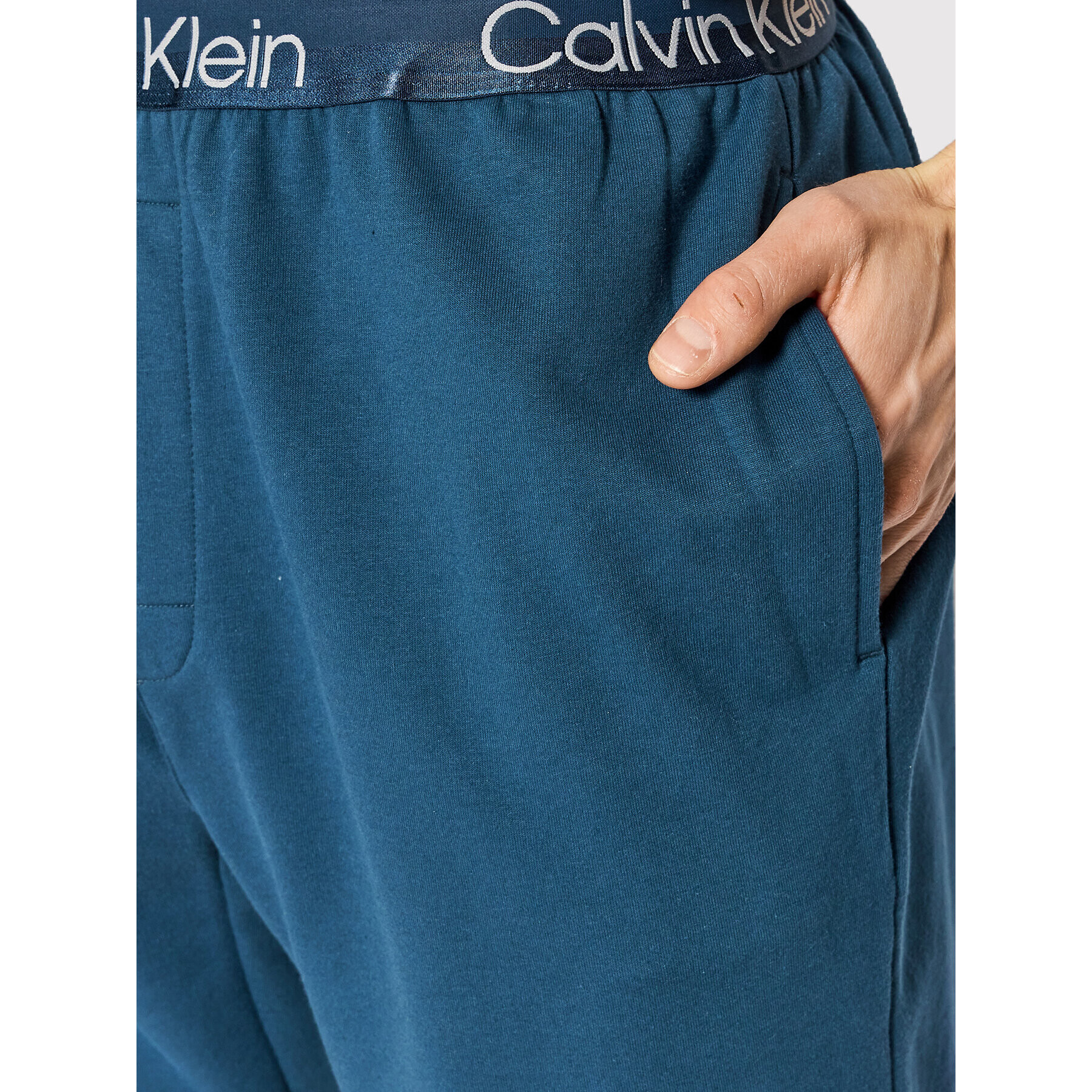 Calvin Klein Underwear Kratke hlače pižama 000NM2271E Mornarsko modra Regular Fit - Pepit.si