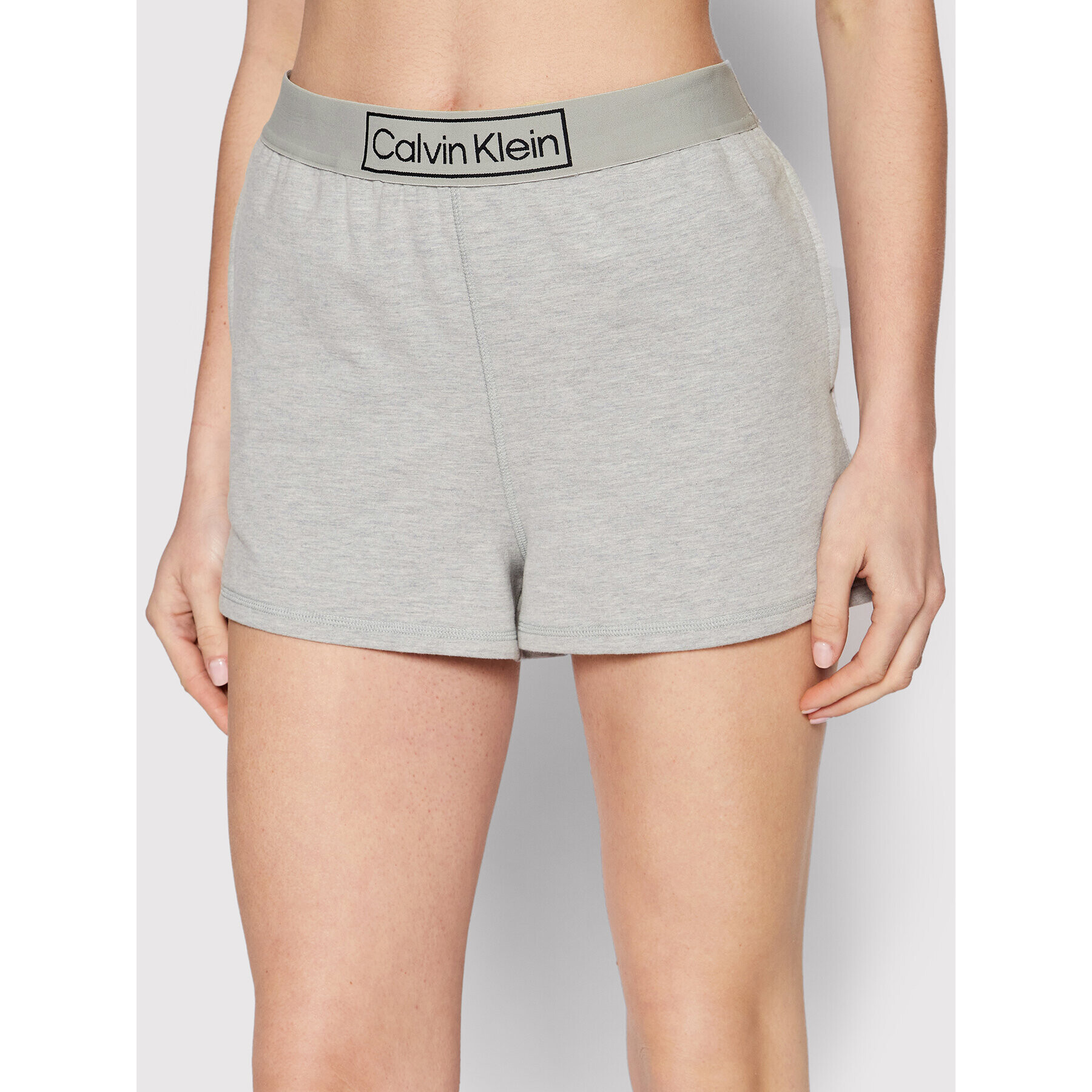 Calvin Klein Underwear Kratke hlače pižama 000QS6799E Siva Regular Fit - Pepit.si