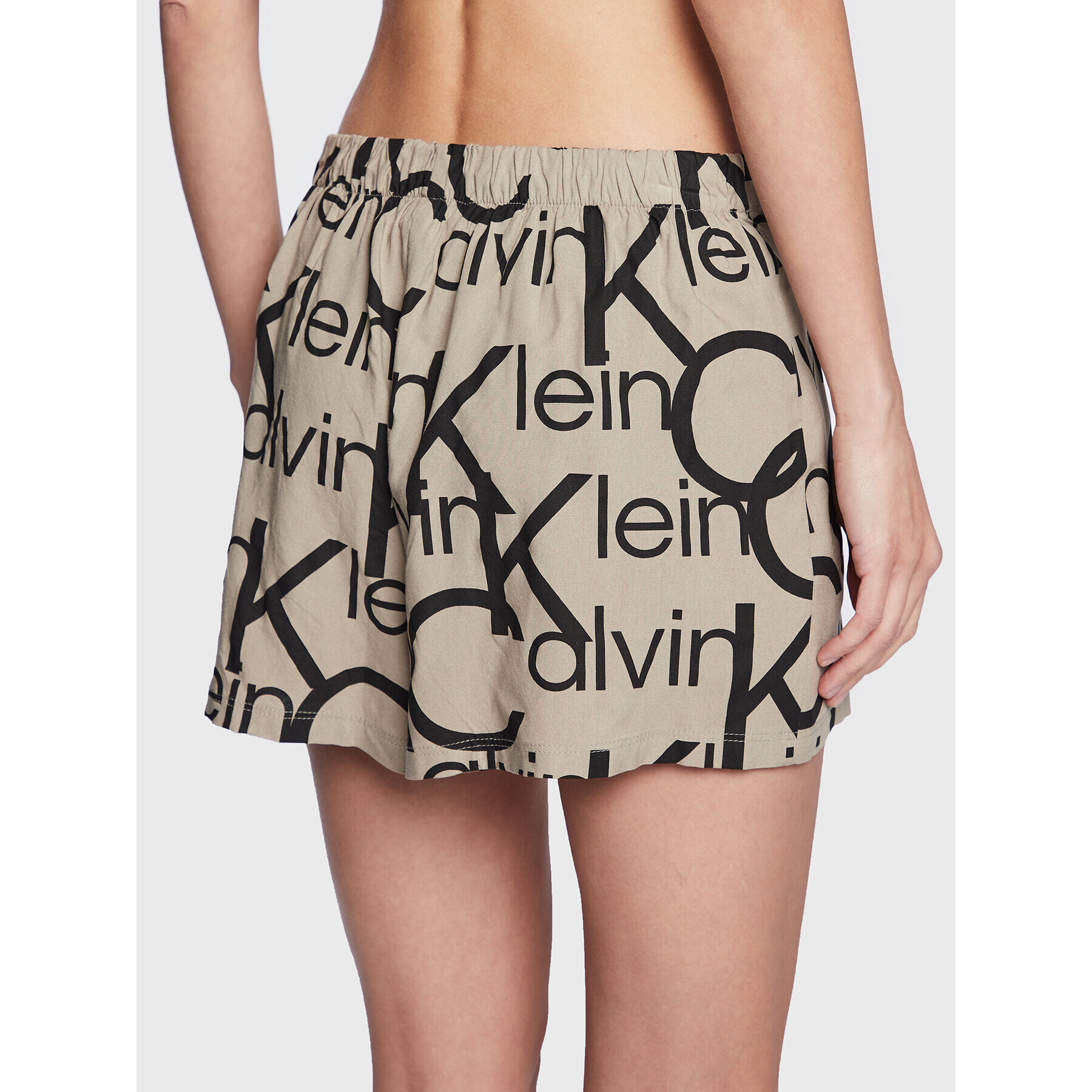 Calvin Klein Underwear Kratke hlače pižama 000QS6851E Bež Regular Fit - Pepit.si