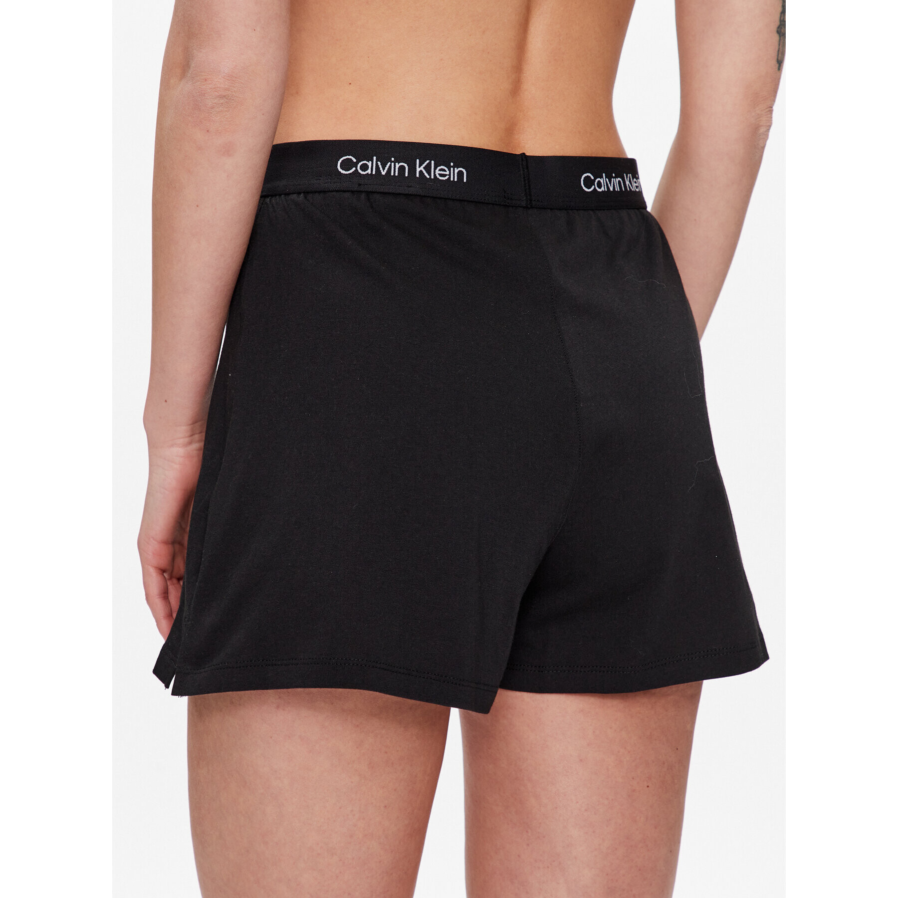 Calvin Klein Underwear Kratke hlače pižama 000QS6947E Črna Regular Fit - Pepit.si